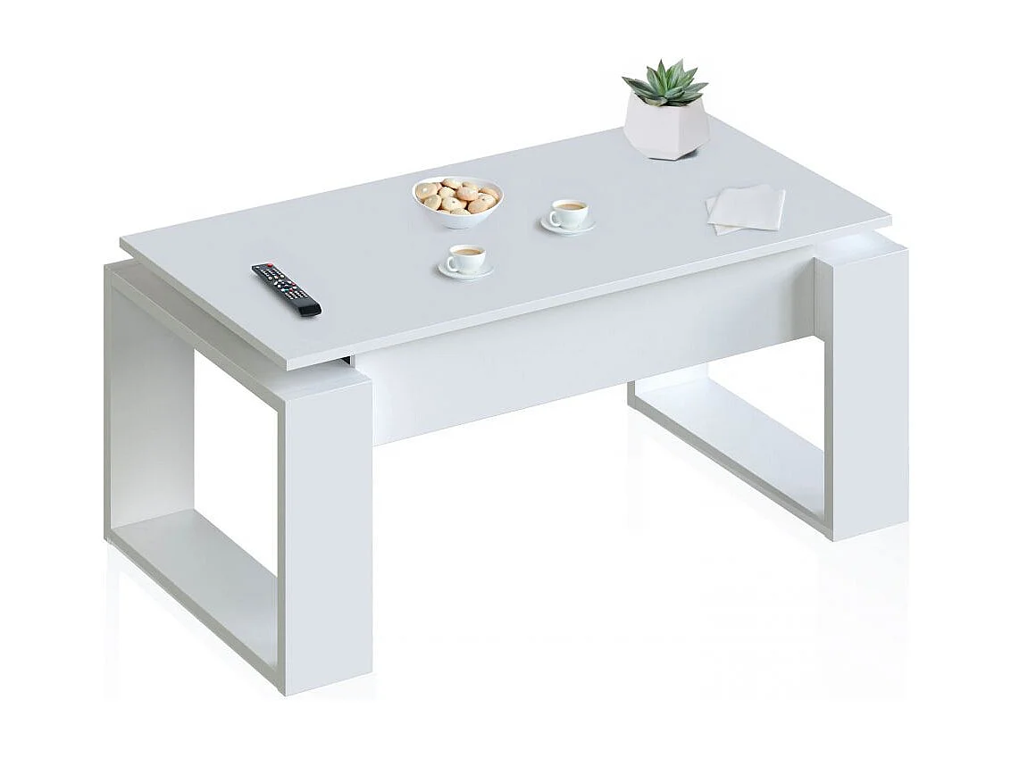 Mesa de centro elevable Neo Blanco Artik (Blanco Mate)