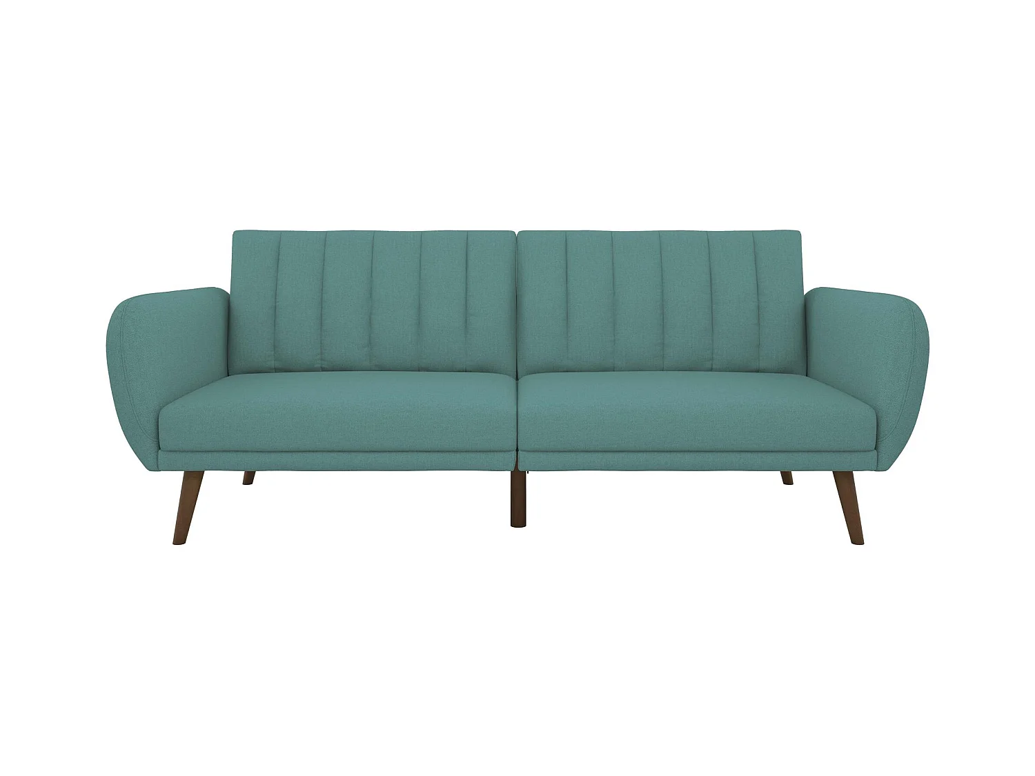 Brittany | Canapé 3 places convertible clic-clac en tissu bleu clair