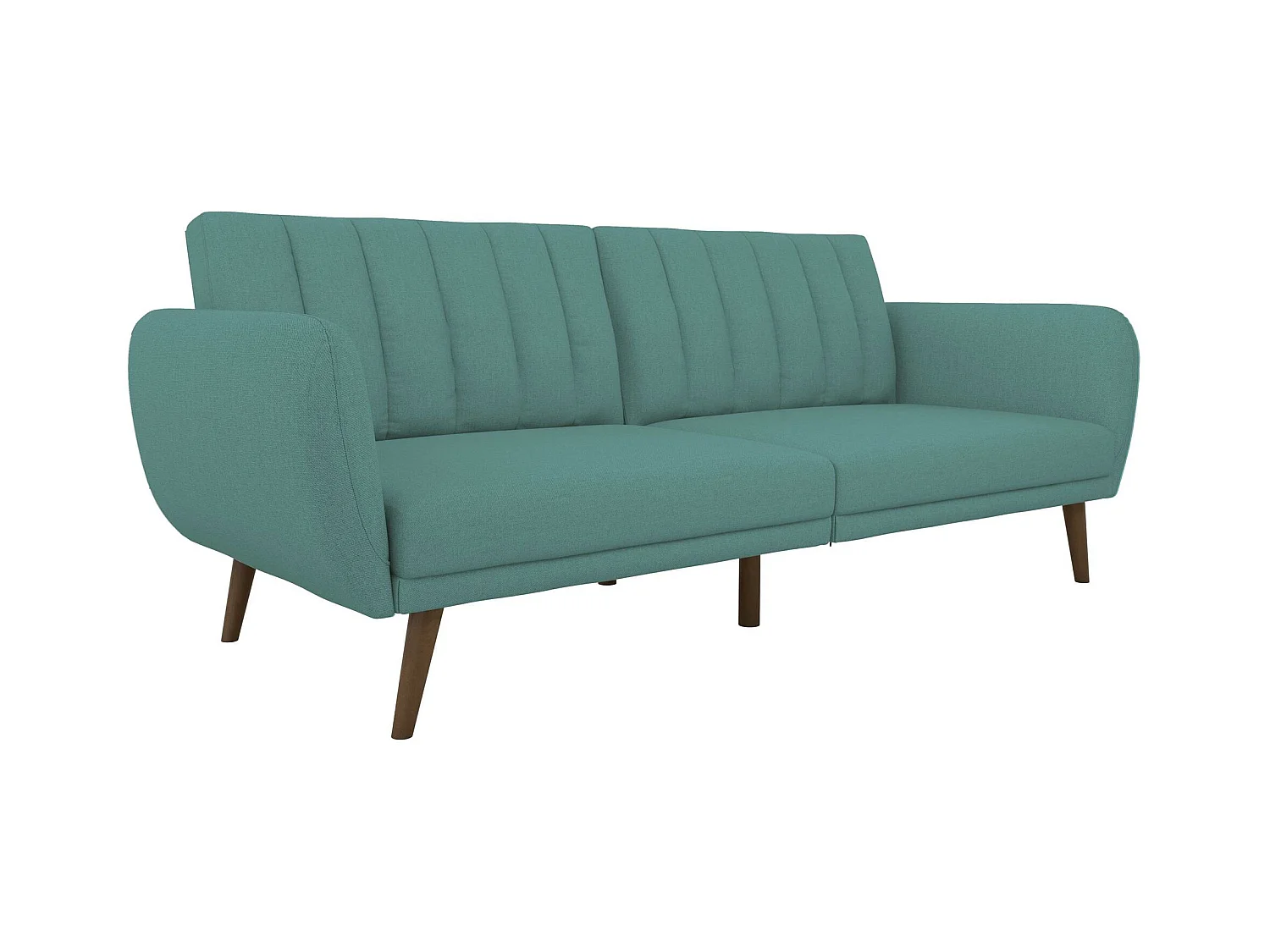 Brittany | Canapé 3 places convertible clic-clac en tissu bleu clair