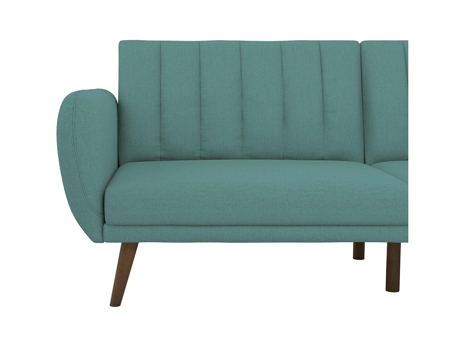 Brittany | Canapé 3 places convertible clic-clac en tissu bleu clair