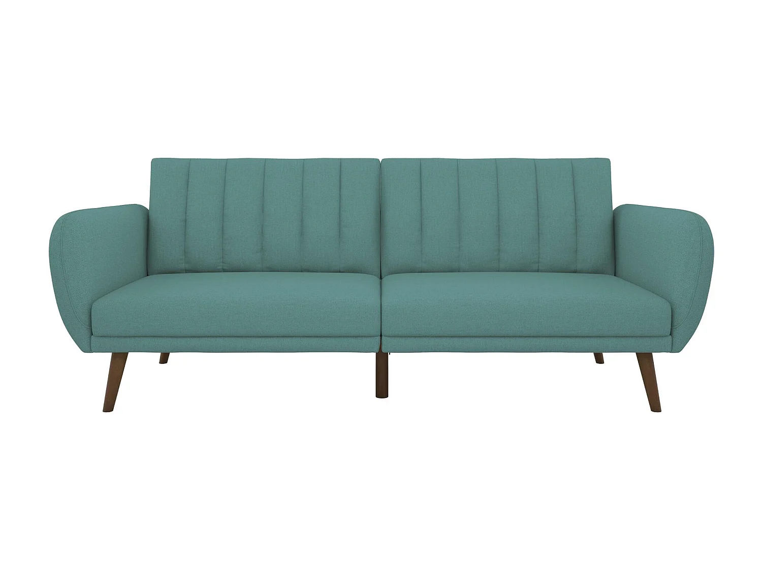 Brittany | Canapé 3 places convertible clic-clac en tissu bleu clair