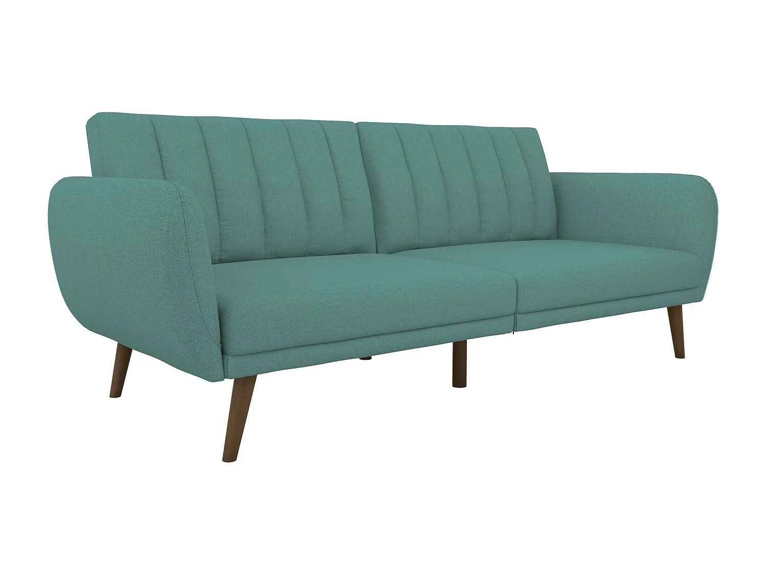 Brittany | Canapé 3 places convertible clic-clac en tissu bleu clair