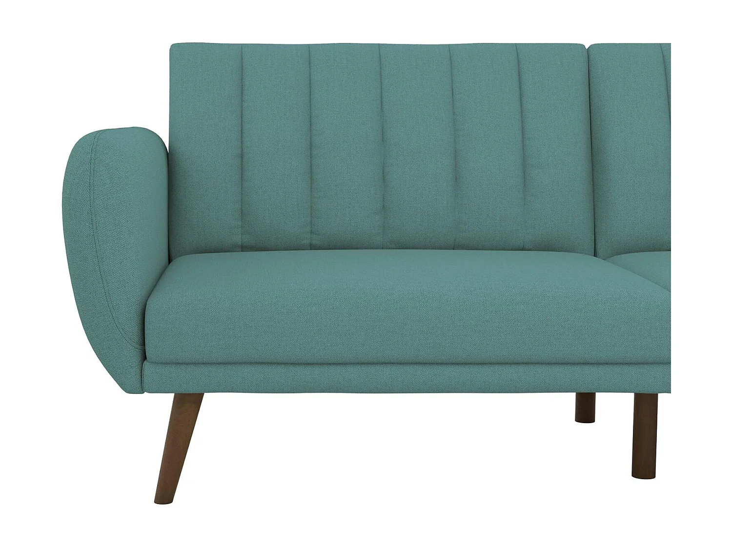 Brittany | Canapé 3 places convertible clic-clac en tissu bleu clair