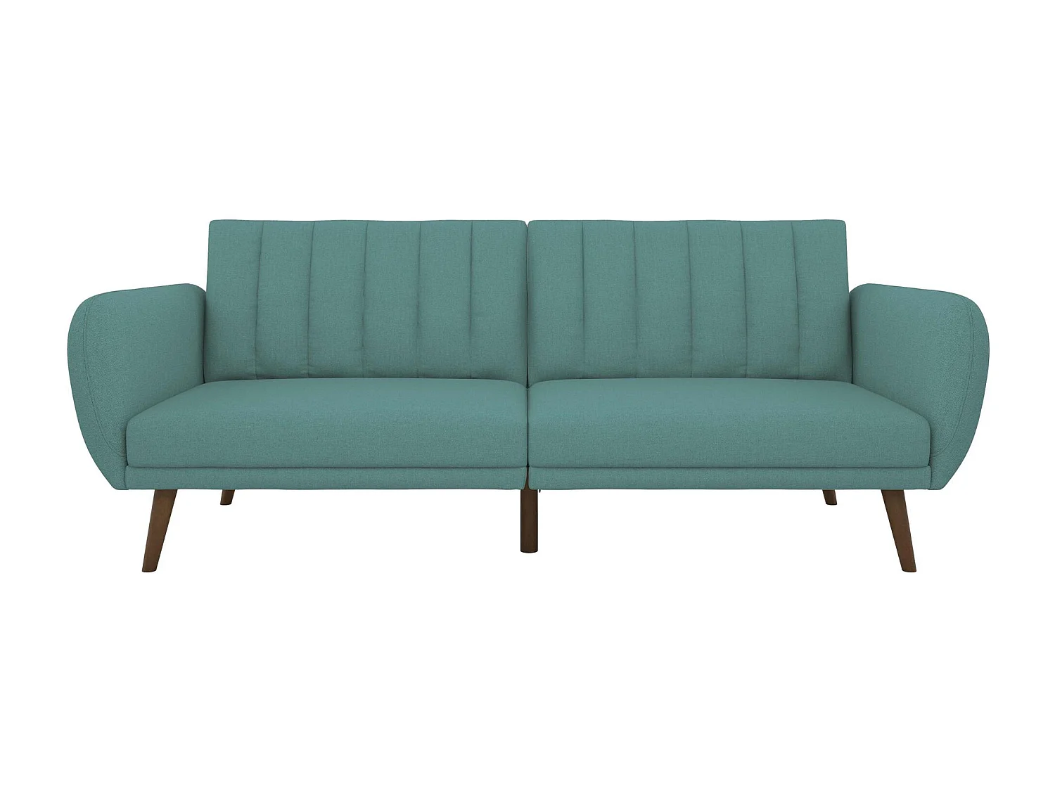 Brittany | Canapé 3 places convertible clic-clac en tissu bleu clair