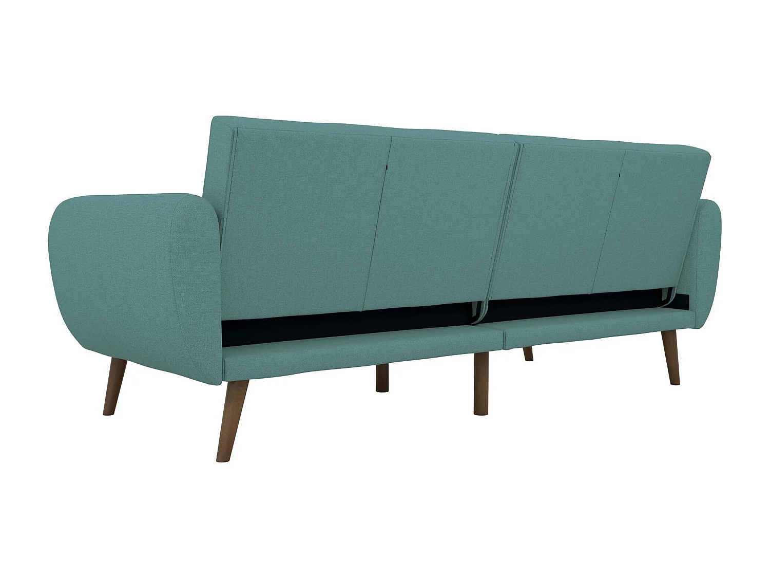 Brittany | Canapé 3 places convertible clic-clac en tissu bleu clair