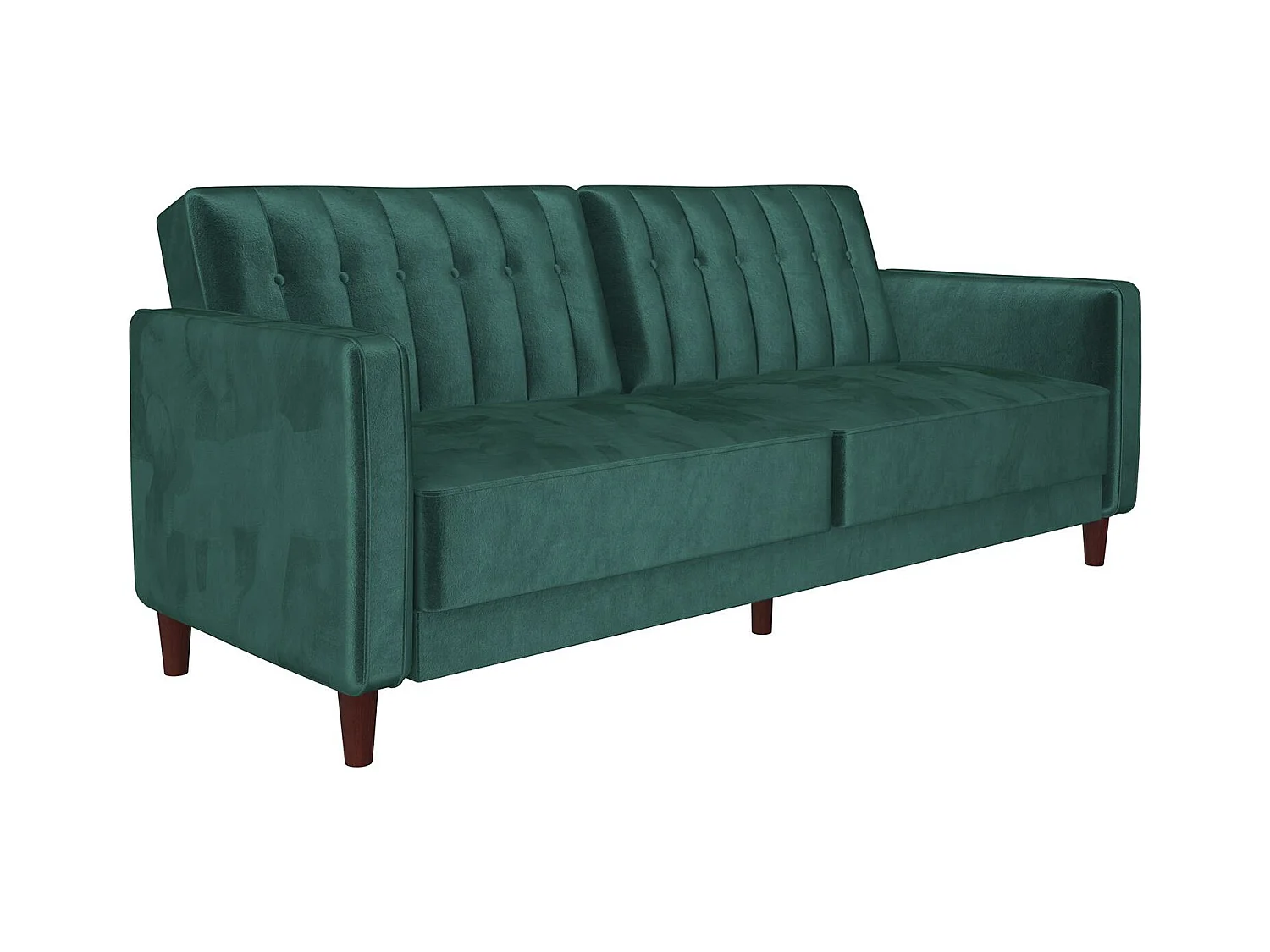 Pin Tufted | Divano letto 3 posti in velluto verde