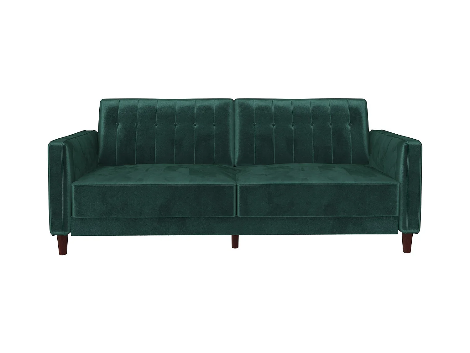 Pin Tufted | Divano letto 3 posti in velluto verde