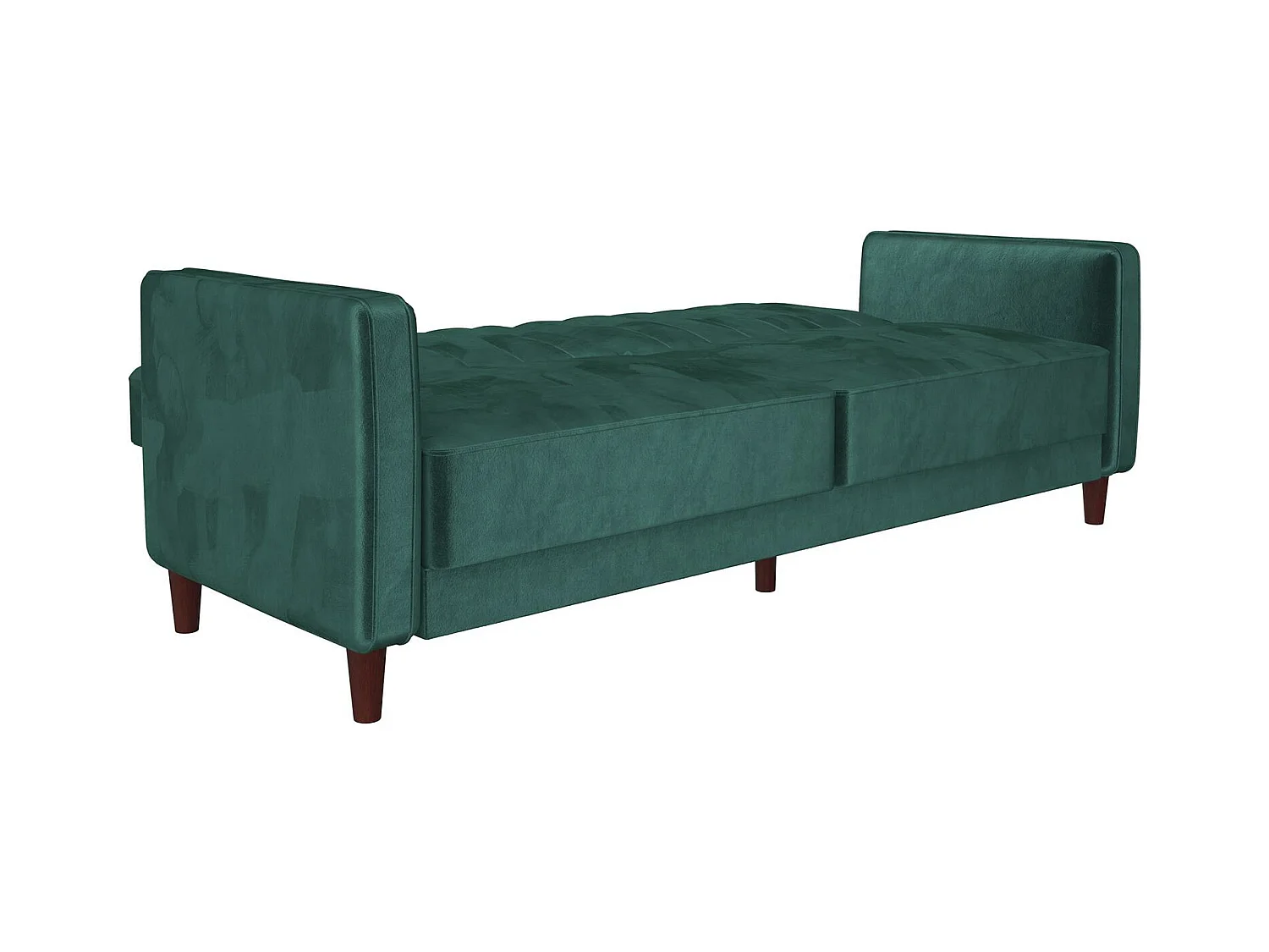 Pin Tufted | Divano letto 3 posti in velluto verde