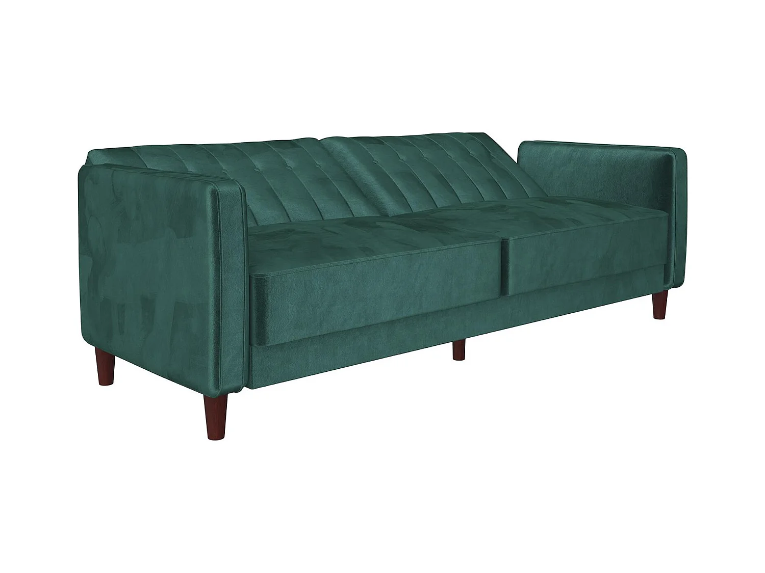 Pin Tufted | Divano letto 3 posti in velluto verde