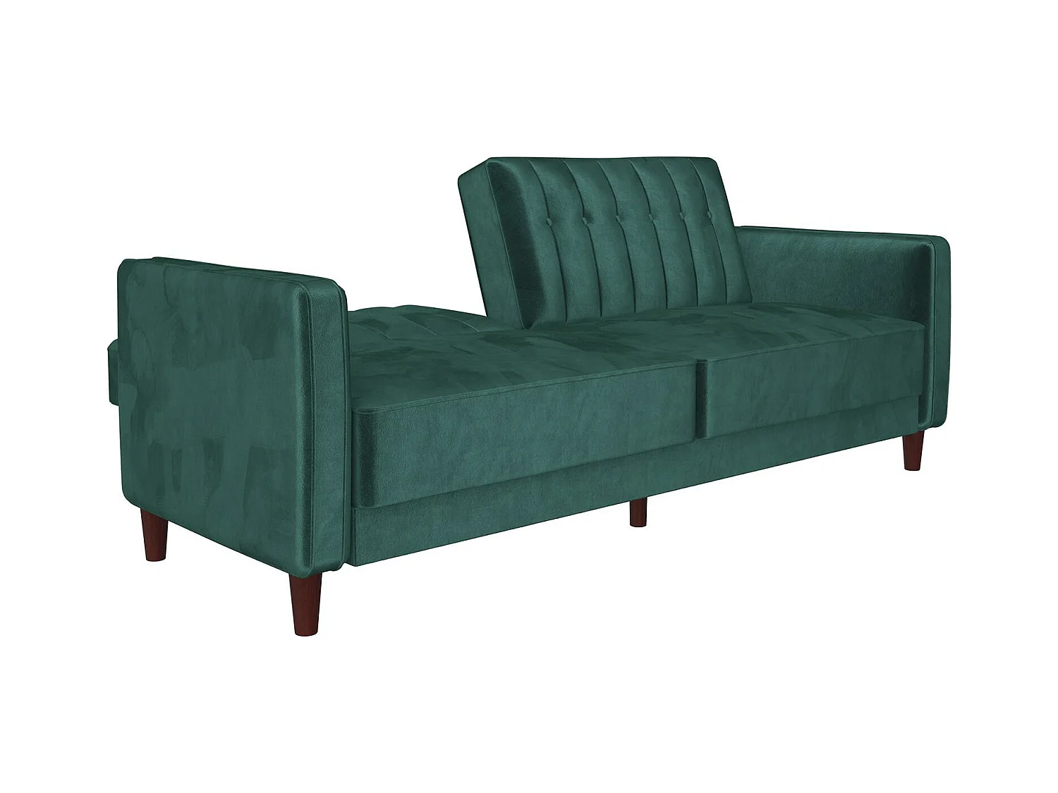 Pin Tufted | Divano letto 3 posti in velluto verde
