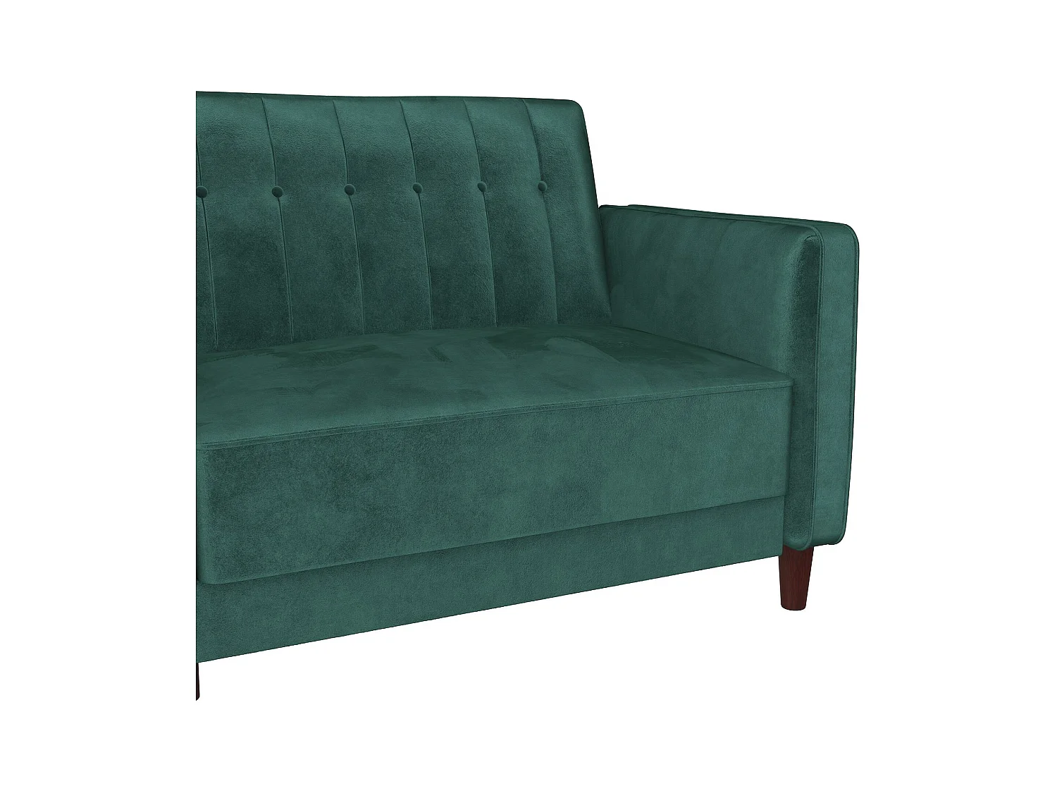 Pin Tufted | Divano letto 3 posti in velluto verde