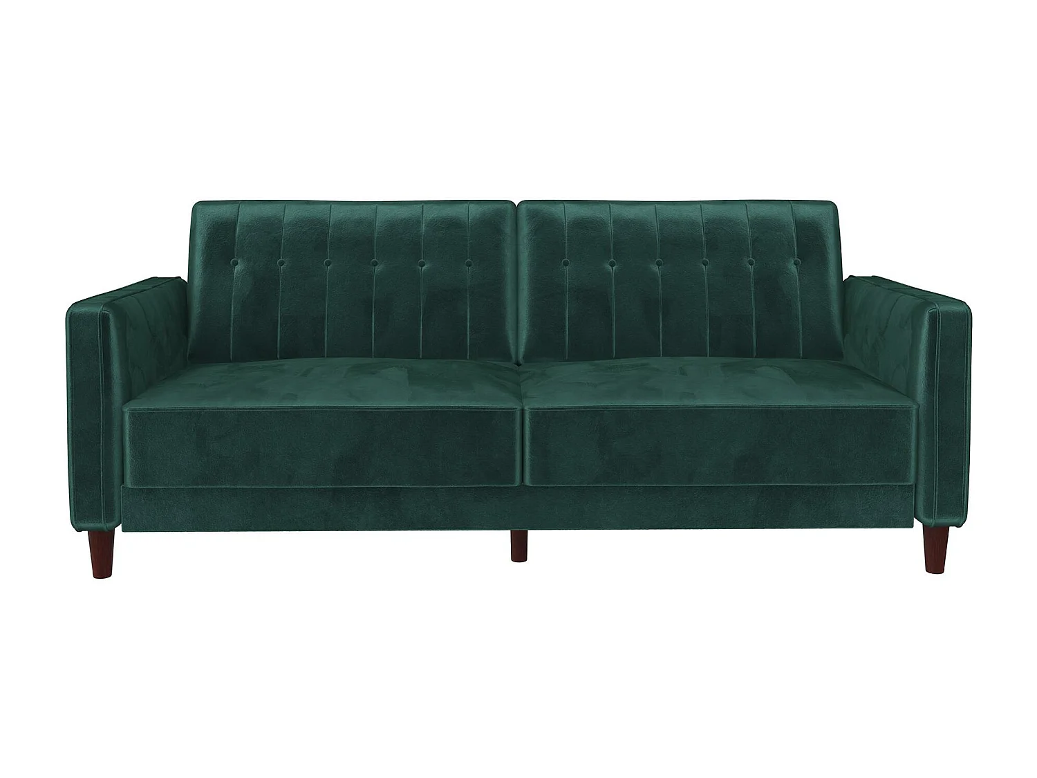 Pin Tufted | Schlafsofa 3-Sitzer aus Samt Grün