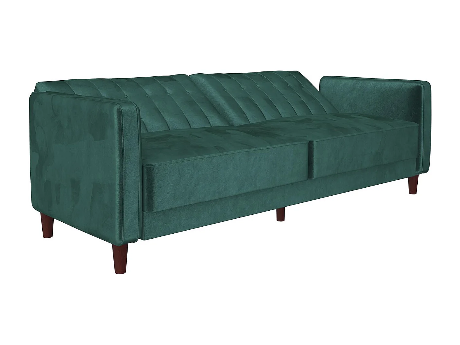 Pin Tufted | Schlafsofa 3-Sitzer aus Samt Grün