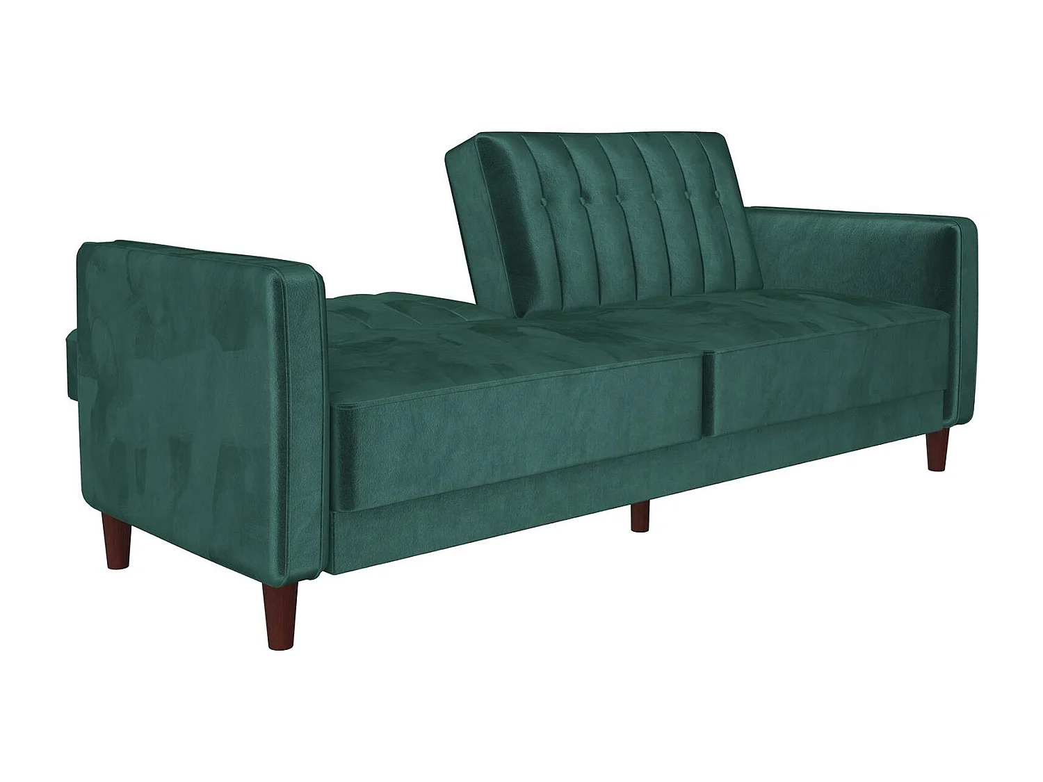 Pin Tufted | Schlafsofa 3-Sitzer aus Samt Grün