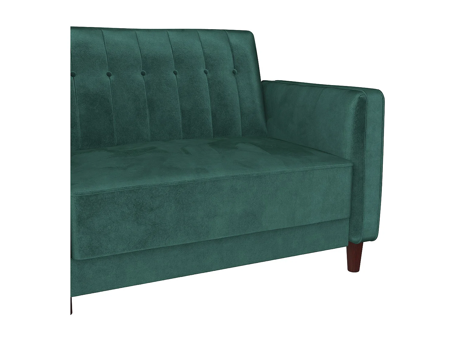 Pin Tufted | Schlafsofa 3-Sitzer aus Samt Grün