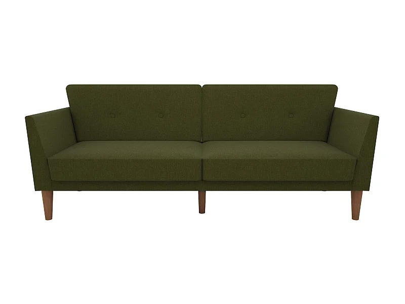 Regal | 3-zits slaapbank in groene stof