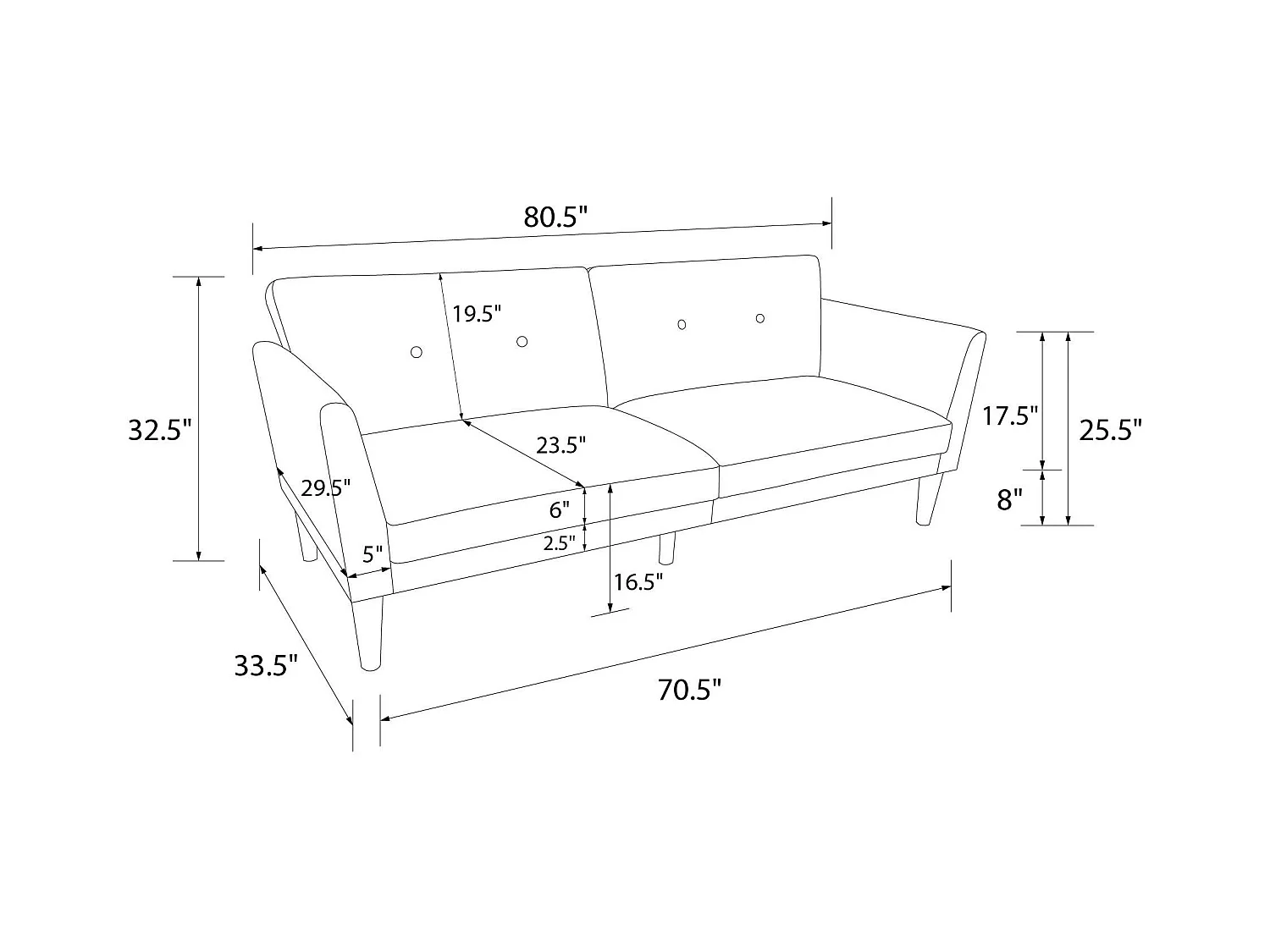 Regal | 3-zits slaapbank in groene stof