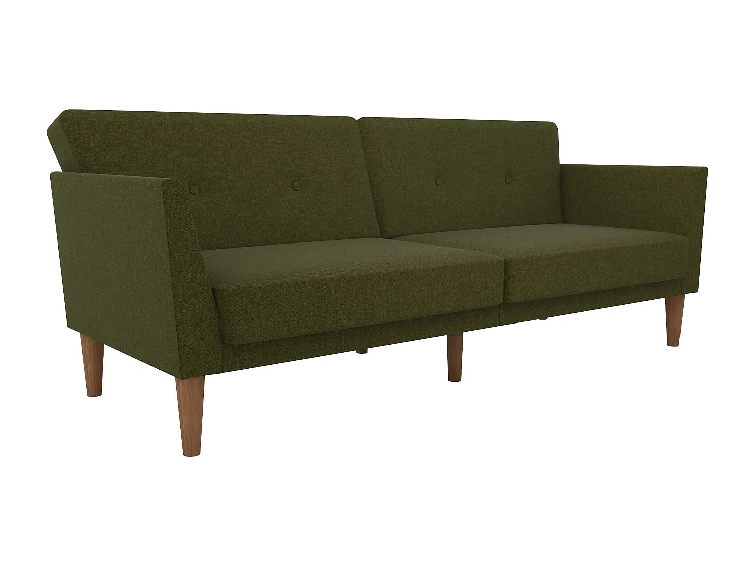 Regal | 3-zits slaapbank in groene stof