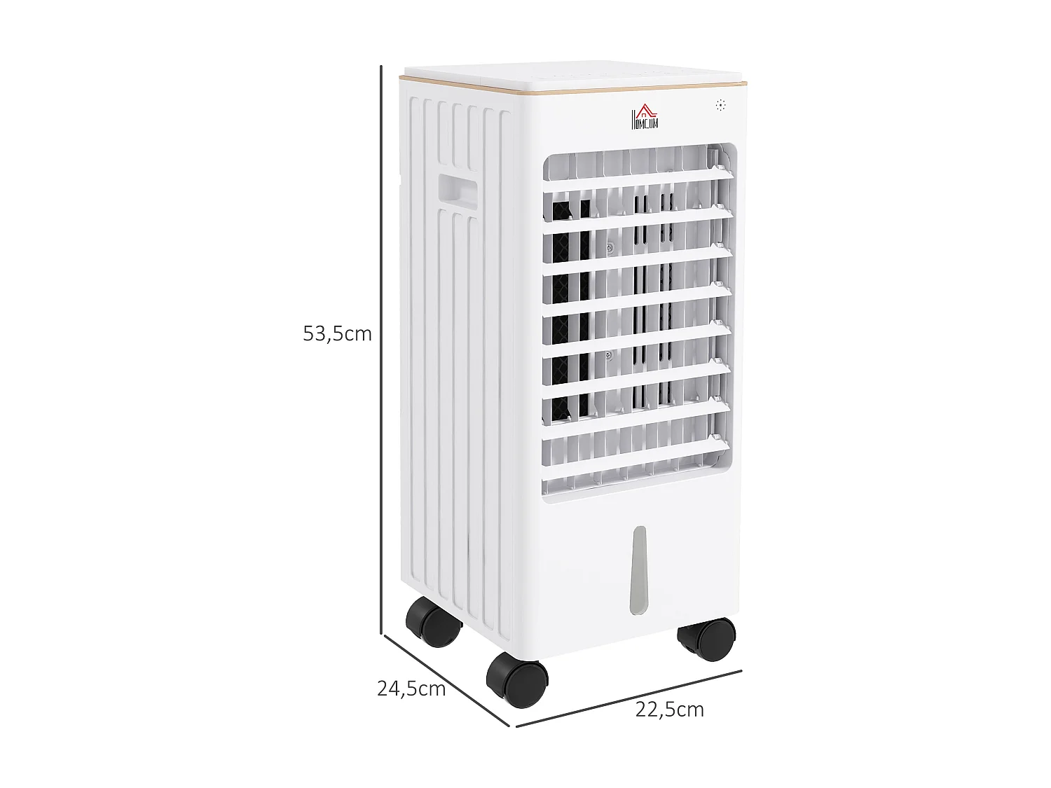 Refroidisseur d'air oscillant ventilateur humidificateur 3 en 1 - timer, télécommande, affichage LED - blanc