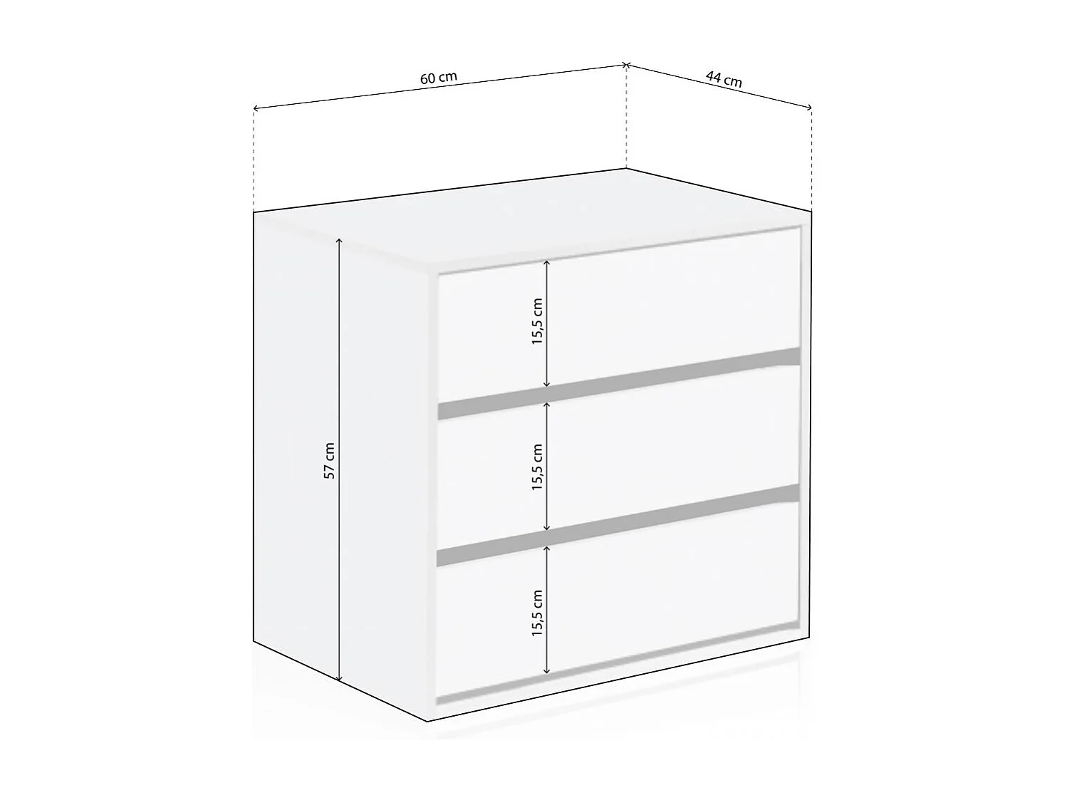 Cajonera Vera Blanco Artik (Blanco Mate)