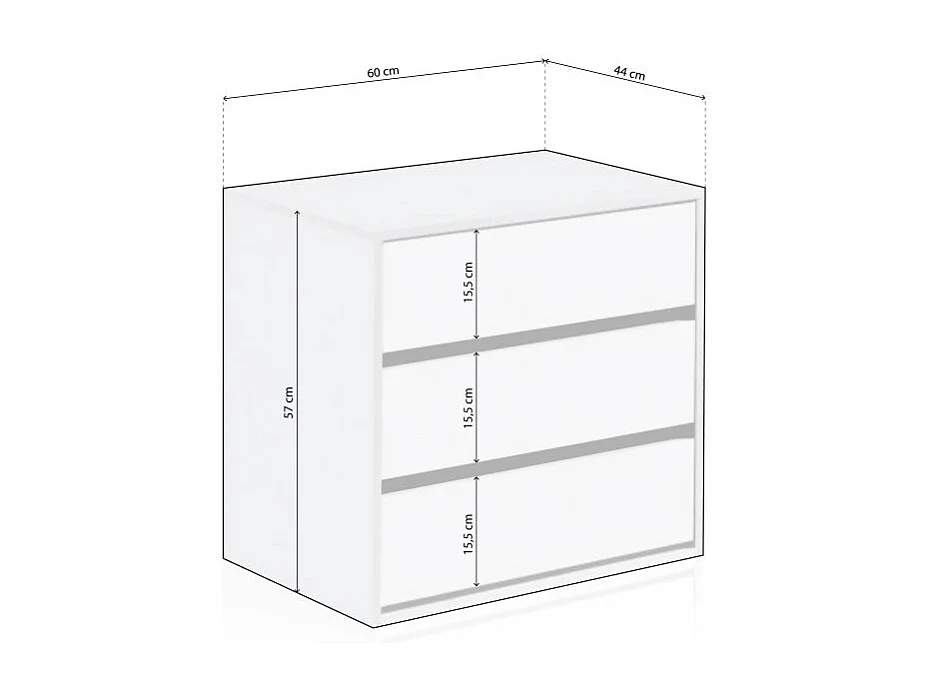 Cajonera Vera Blanco Artik (Blanco Mate)