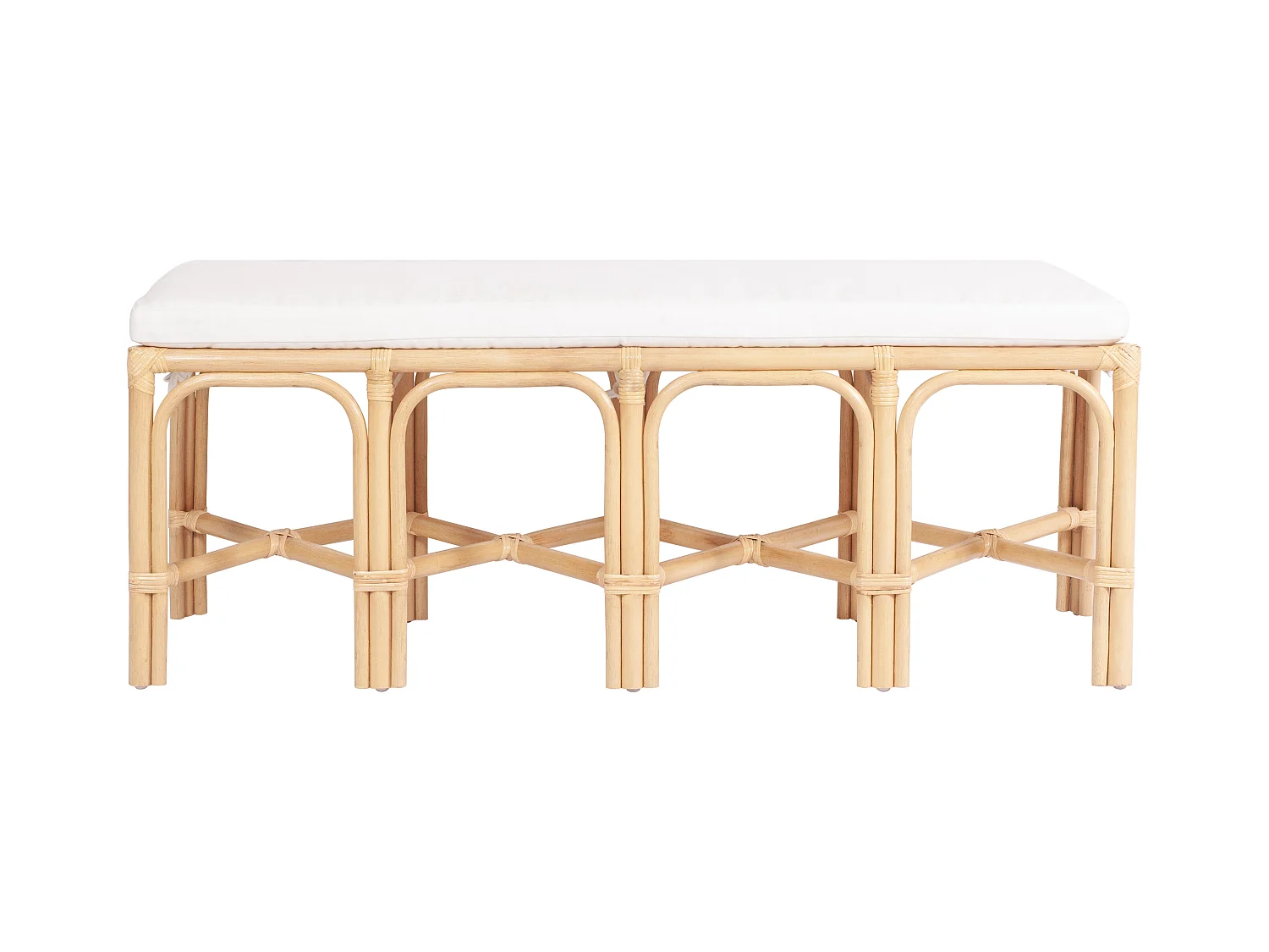 Banc en rotin - Coloris : Naturel - LUMANIO