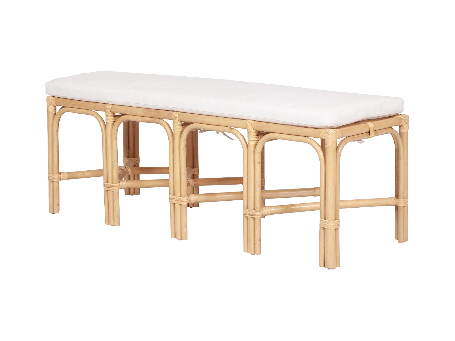 Banc en rotin - Coloris : Naturel - LUMANIO