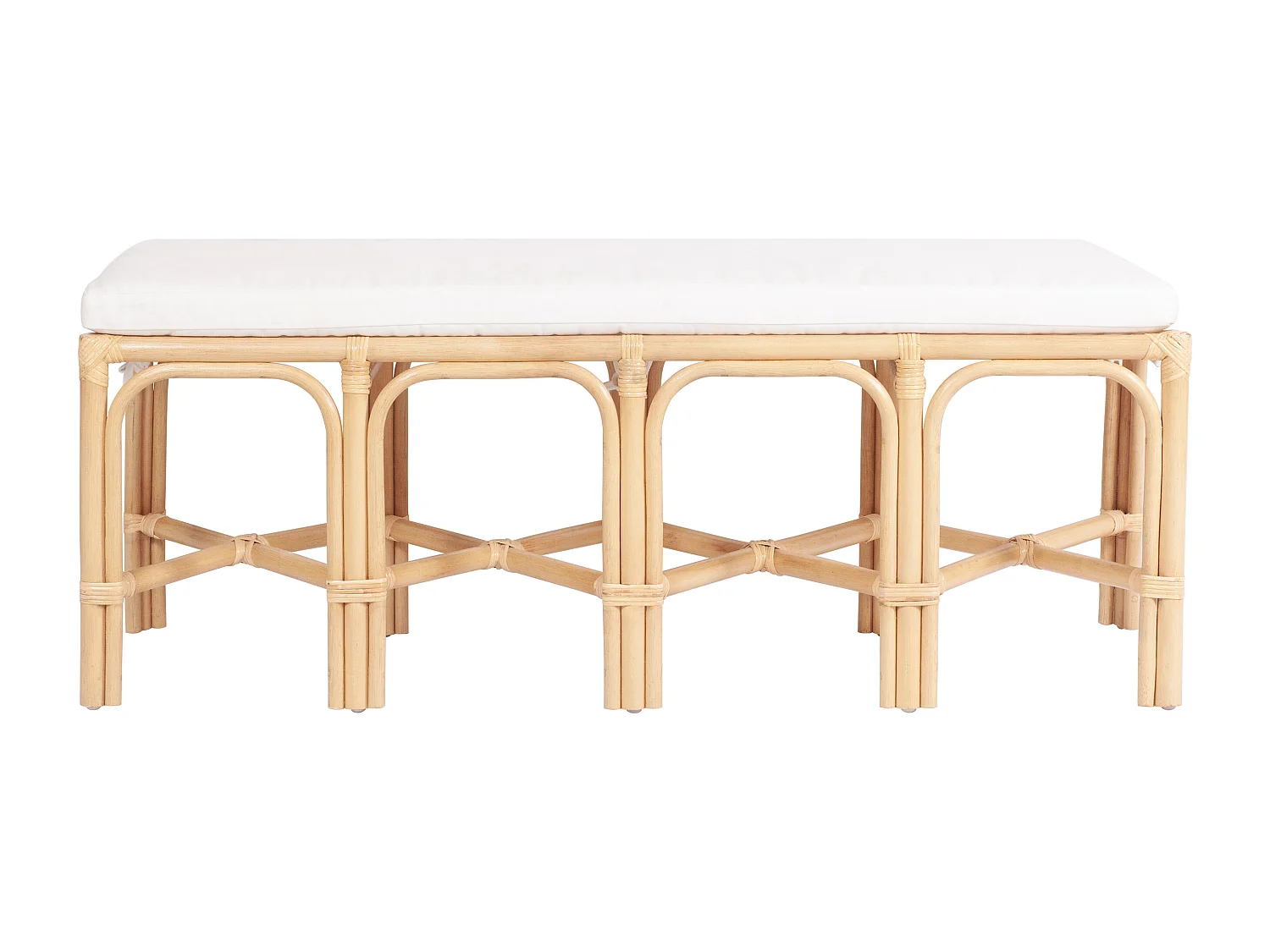 Banc en rotin - Coloris : Naturel - LUMANIO