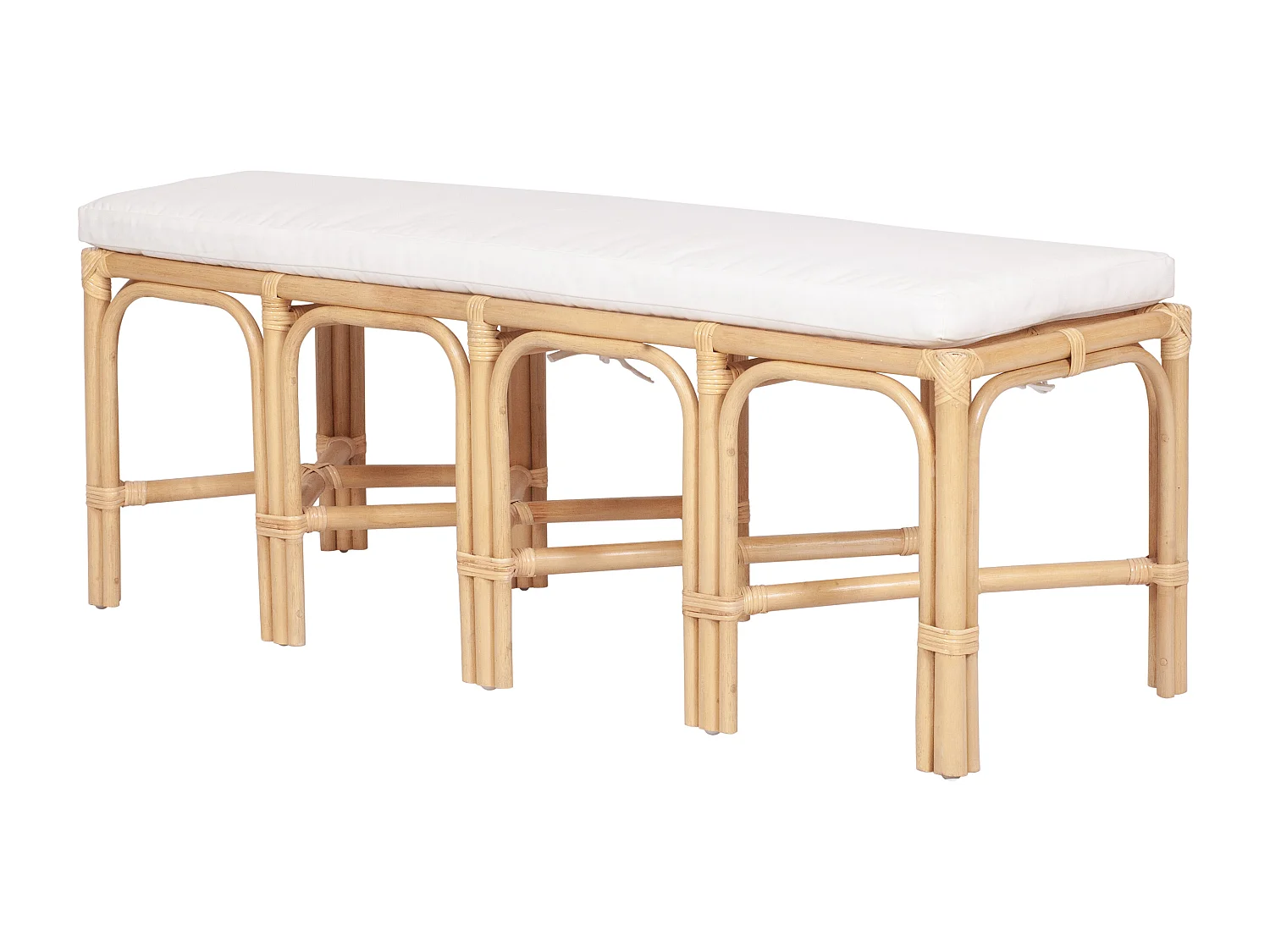 Banc en rotin - Coloris : Naturel - LUMANIO