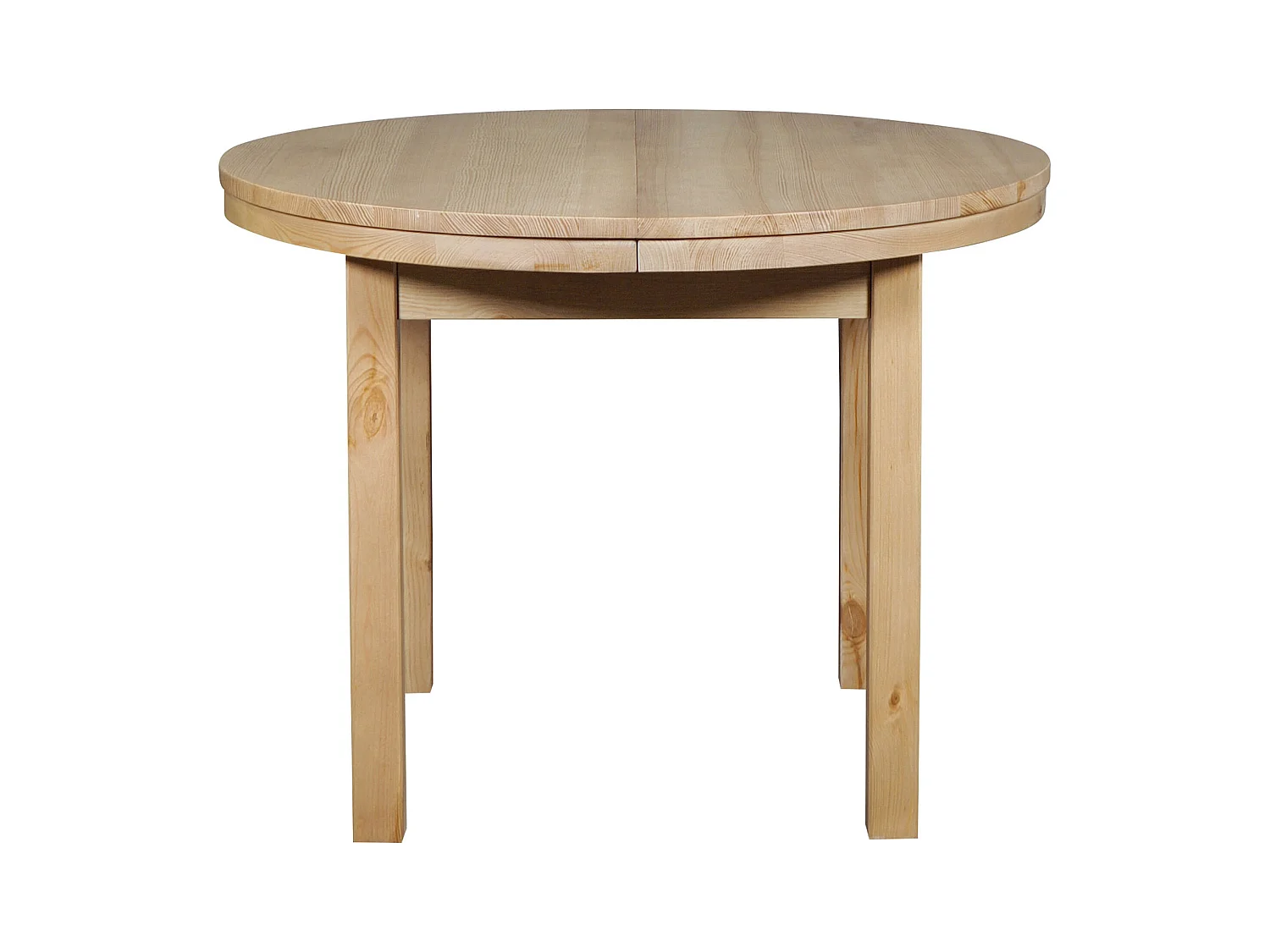 Stół okrągły 100 - 150 cm rozkładany drewniany, kolor dębowy