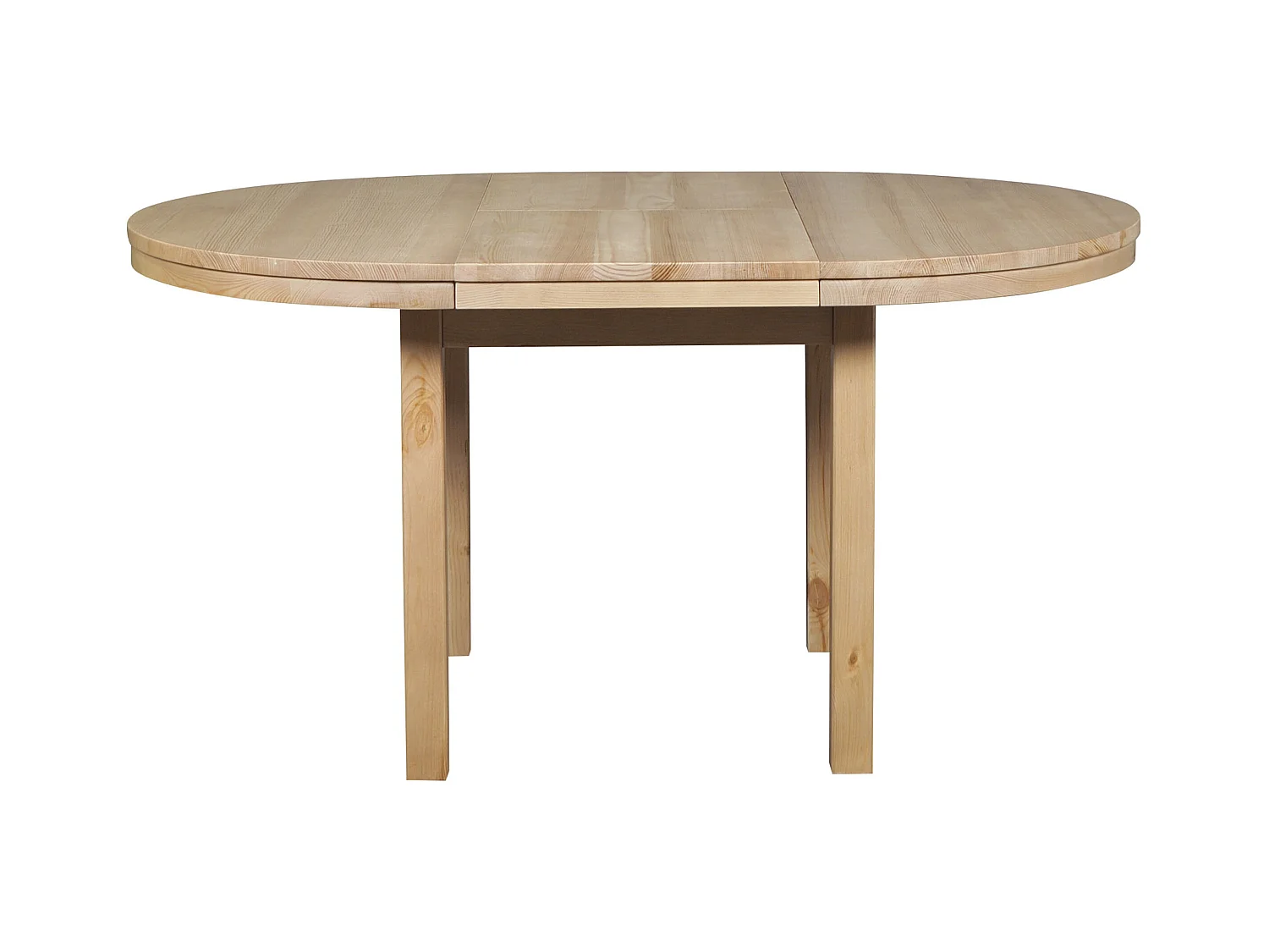 Ronde tafel 100 - 150 cm uitschuifbare houten tafel, kleur eiken