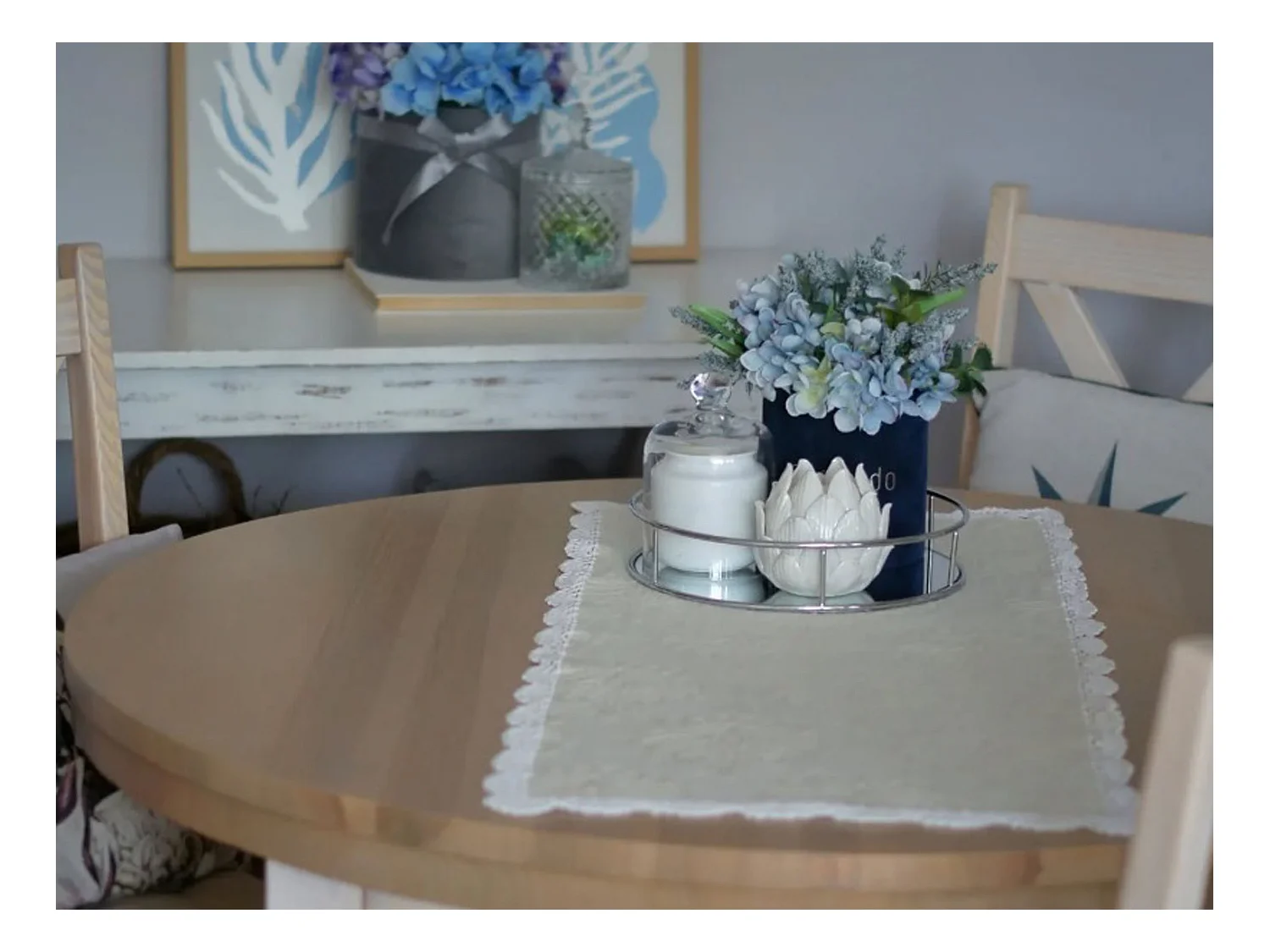 Ronde tafel 100 - 150 cm uitschuifbare houten tafel, kleur eiken