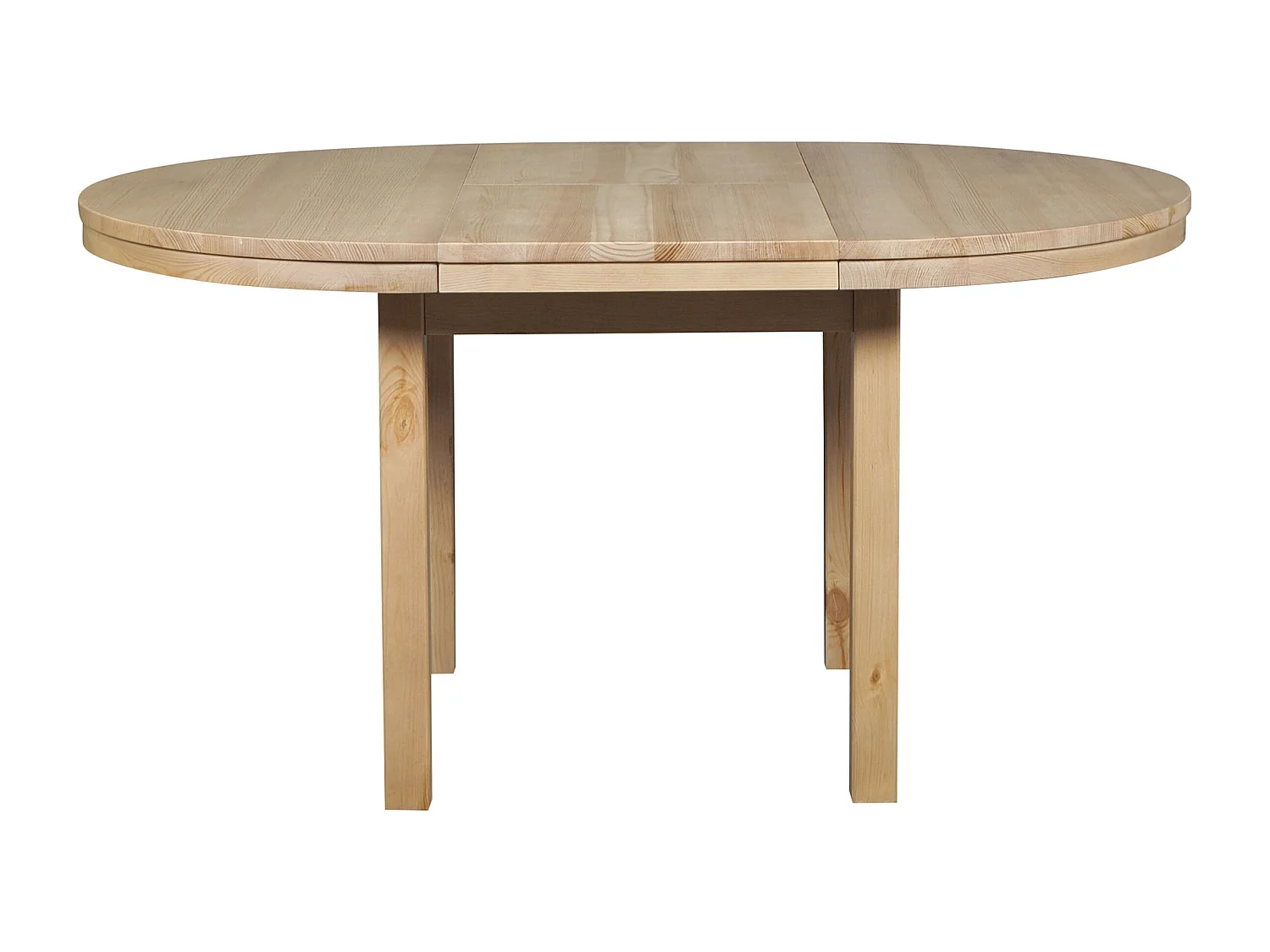 Ronde tafel 100 - 150 cm uitschuifbare houten tafel, kleur eiken