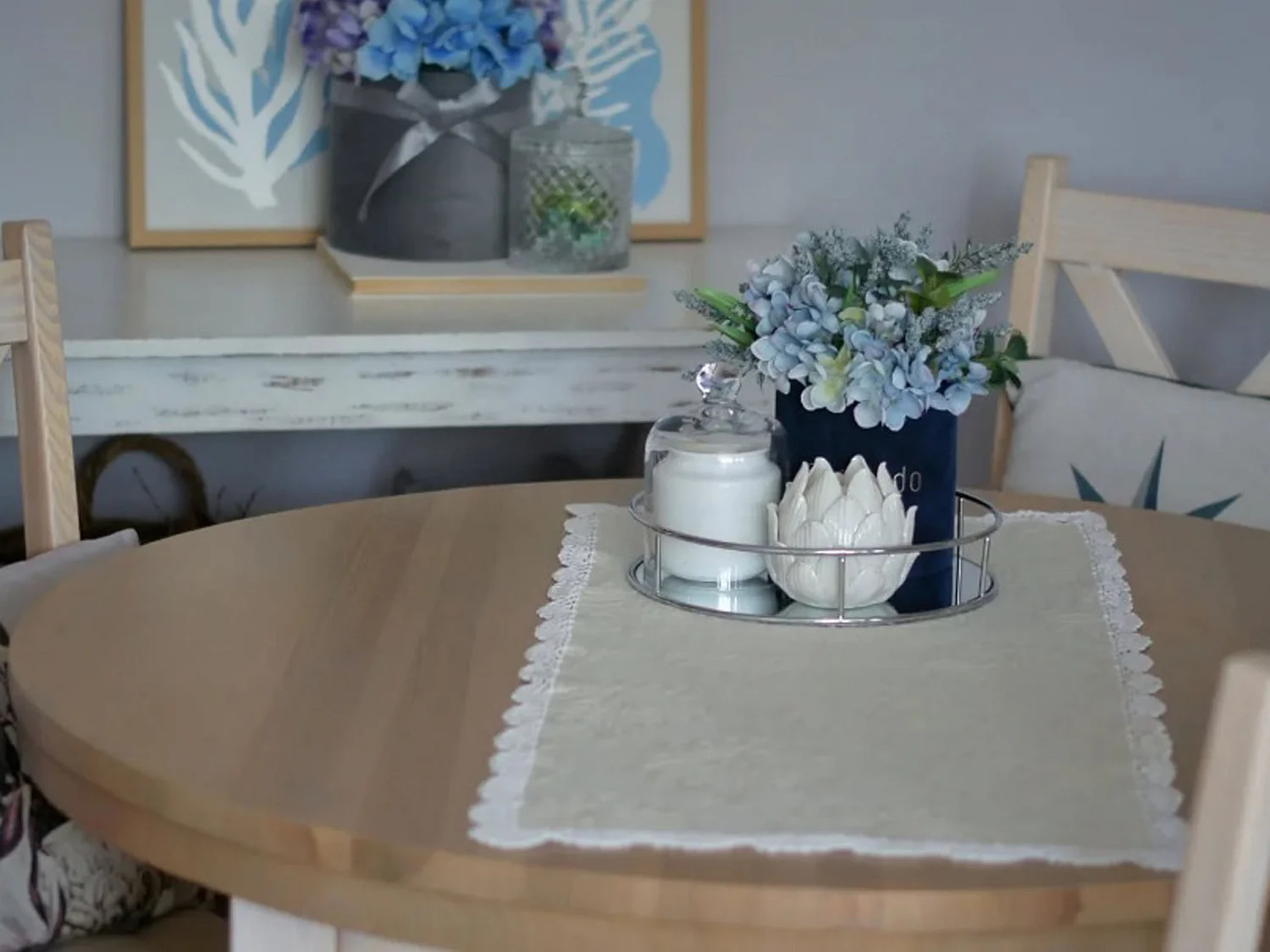 Ronde tafel 100 - 150 cm uitschuifbare houten tafel, kleur eiken