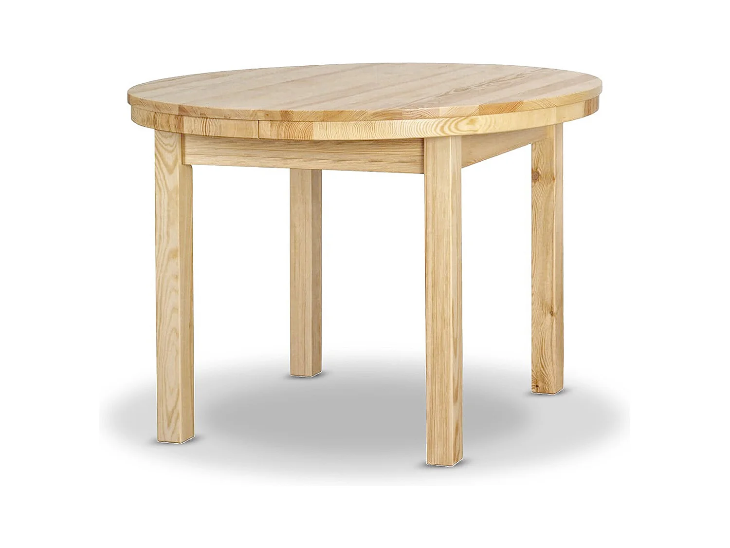 Stół okrągły 100 - 150 cm rozkładany drewniany, sosnowy
