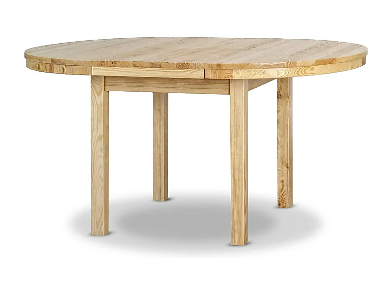 Table ronde 100 - 150 cm table extensible en bois, pin
