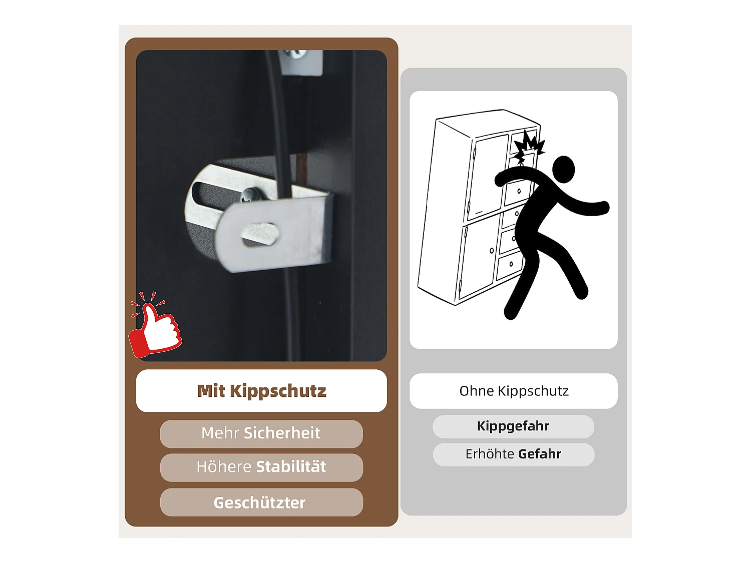 Vitrine avec 3 portes et 1 compartiment - 80 x 35 x 120 cm - LEDs - Panneau de particules et verre - Noir
