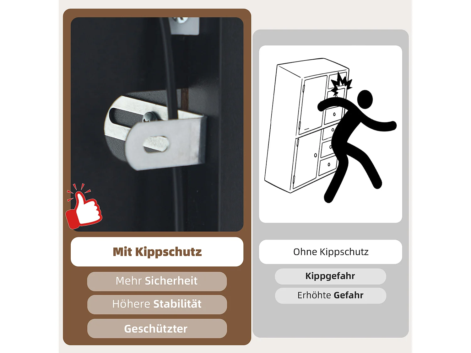 Vitrine avec 3 portes et 1 compartiment - 80 x 35 x 120 cm - LEDs - Panneau de particules et verre - Noir