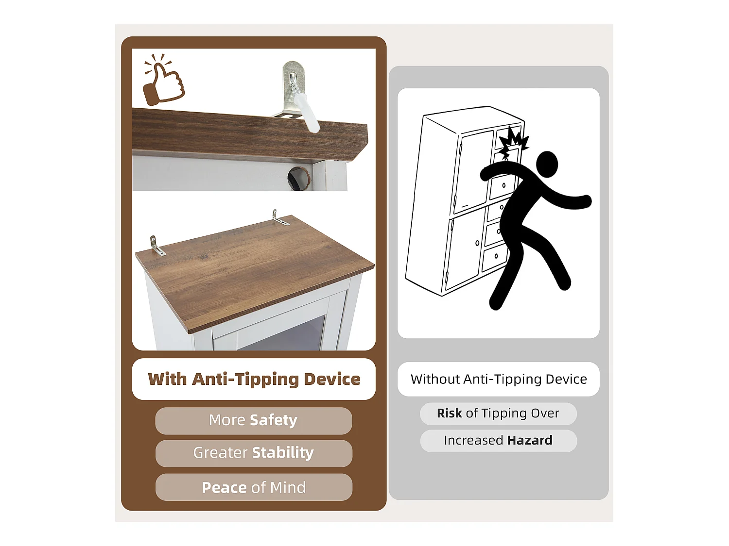 Vitrinekast met 1 glazen deur en 1 lade - 50 x 35 x 178 cm - LED - Spaanplaat en glas - Wit