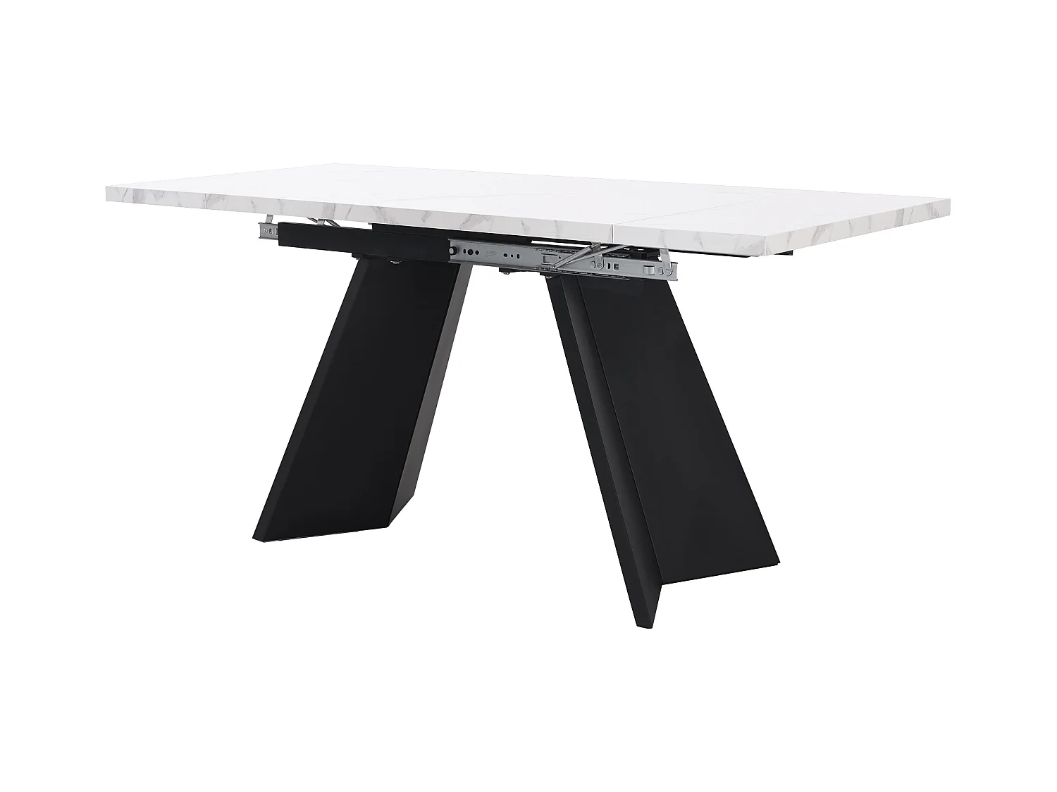 Eettafel + 4 fluwelen stoelen set - 140 x 80 x 75 cm - MDF + gouden metalen poten - Wit + beige