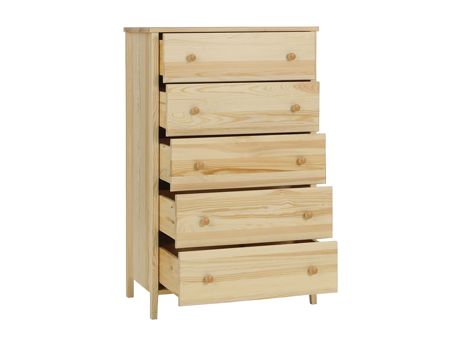 Commode en bois 124 x 78 cm Colorado III, 5 tiroirs, pin