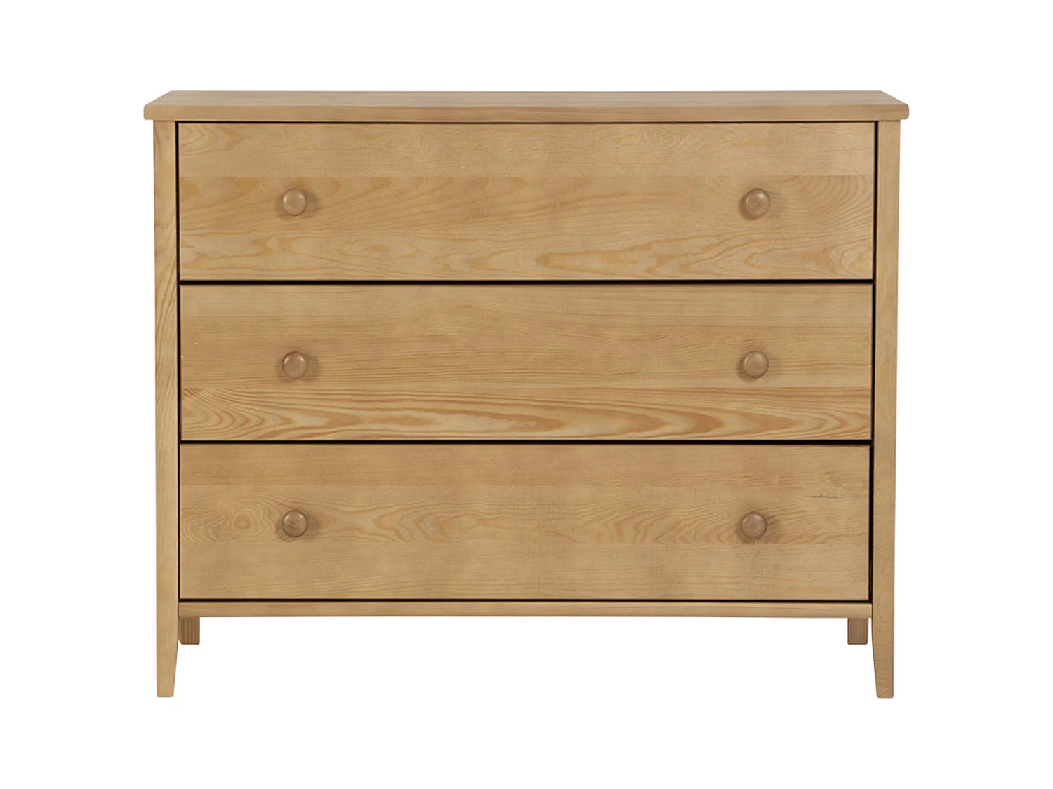 Holzkommode 74 x 98 cm Colorado I, 3 Schubladen, Farbe Eiche