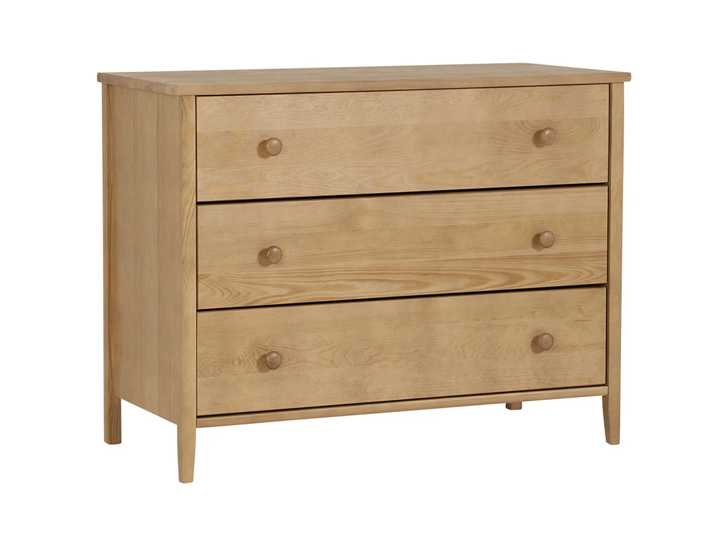 Holzkommode 74 x 98 cm Colorado I, 3 Schubladen, Farbe Eiche