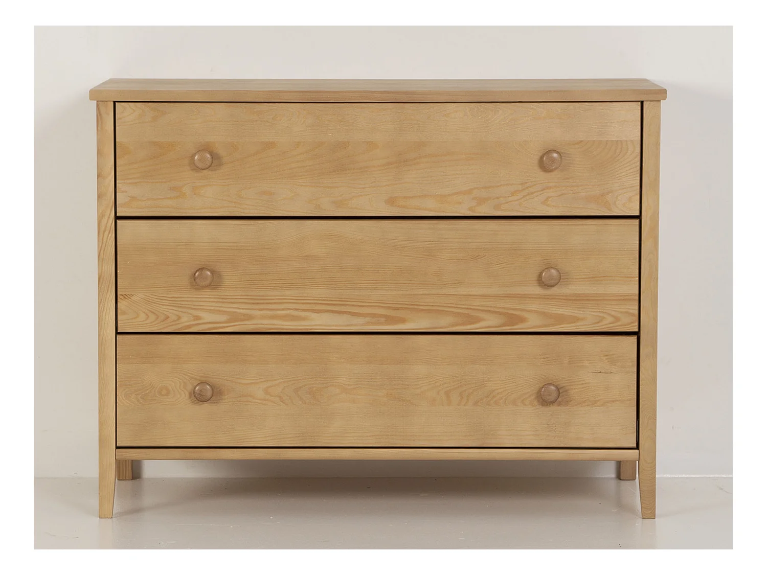 Holzkommode 74 x 98 cm Colorado I, 3 Schubladen, Farbe Eiche