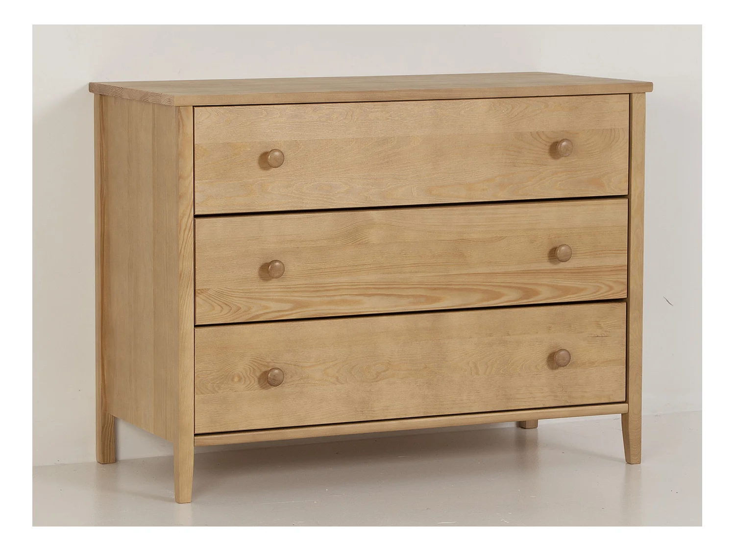 Holzkommode 74 x 98 cm Colorado I, 3 Schubladen, Farbe Eiche