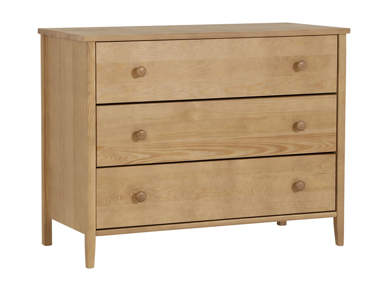 Commode en bois 74 x 98 cm Colorado I, 3 tiroirs, couleur chêne