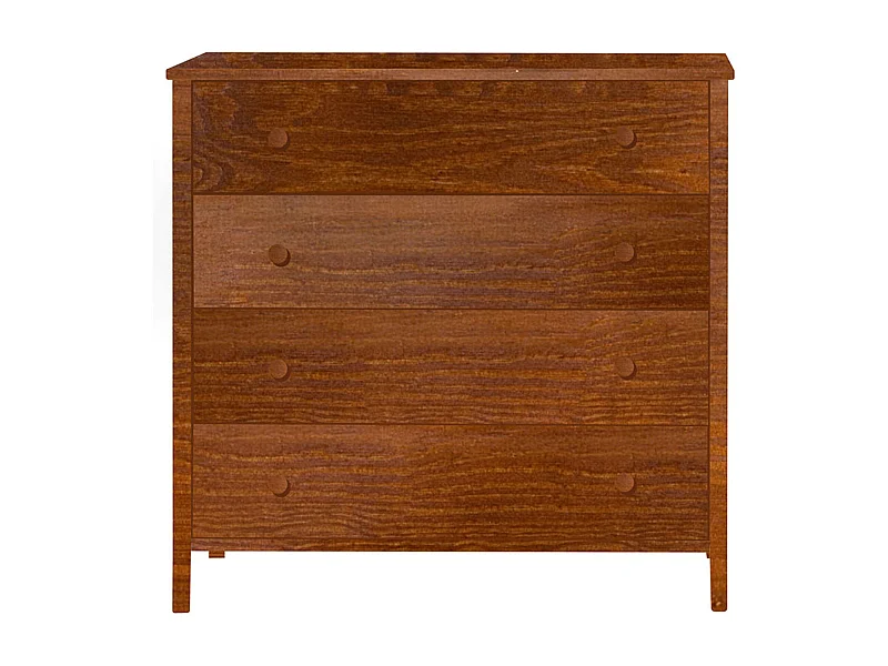 Commode en bois 98 cm Colorado II, 4 tiroirs, couleur châtaigne