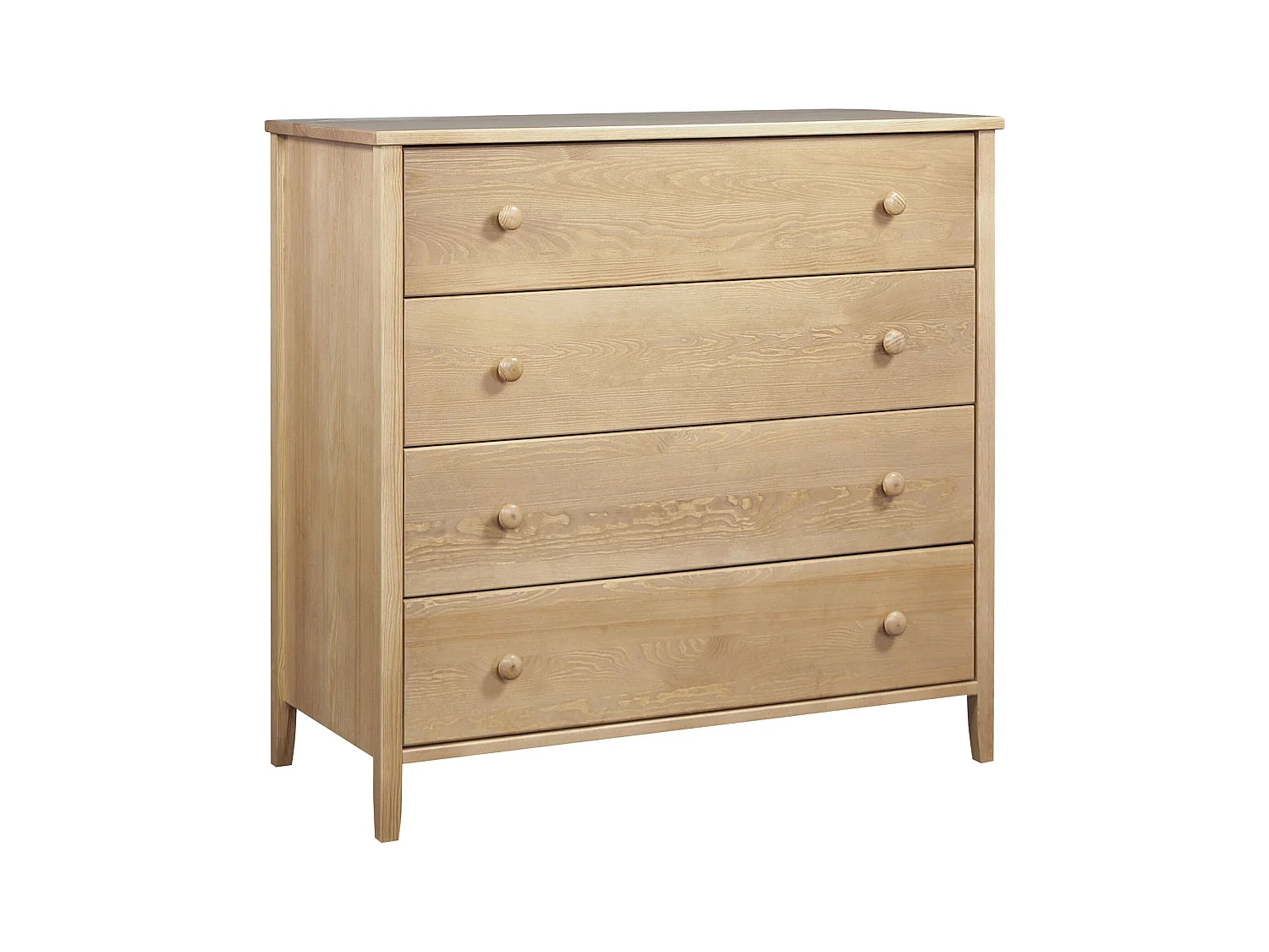 Commode en bois 98 cm Colorado II, 4 tiroirs, coloris chêne