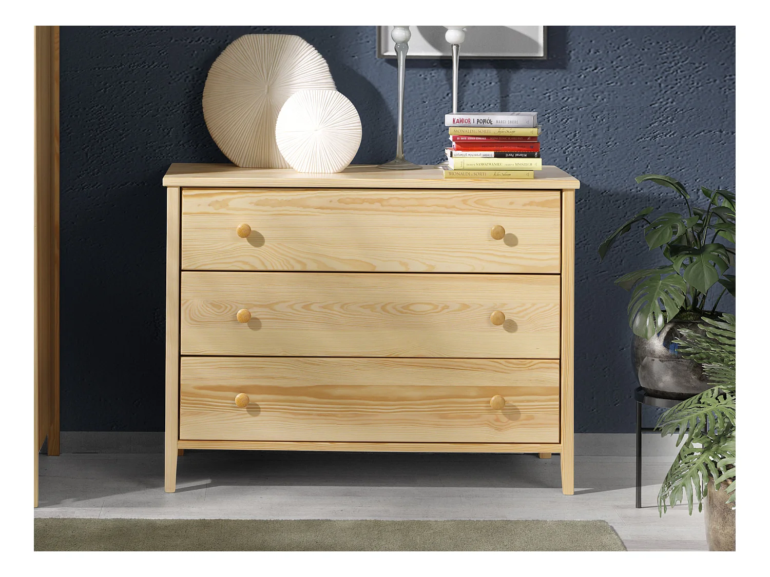 Houten ladekast 74 x 98 cm Colorado I, 3 laden, grenen