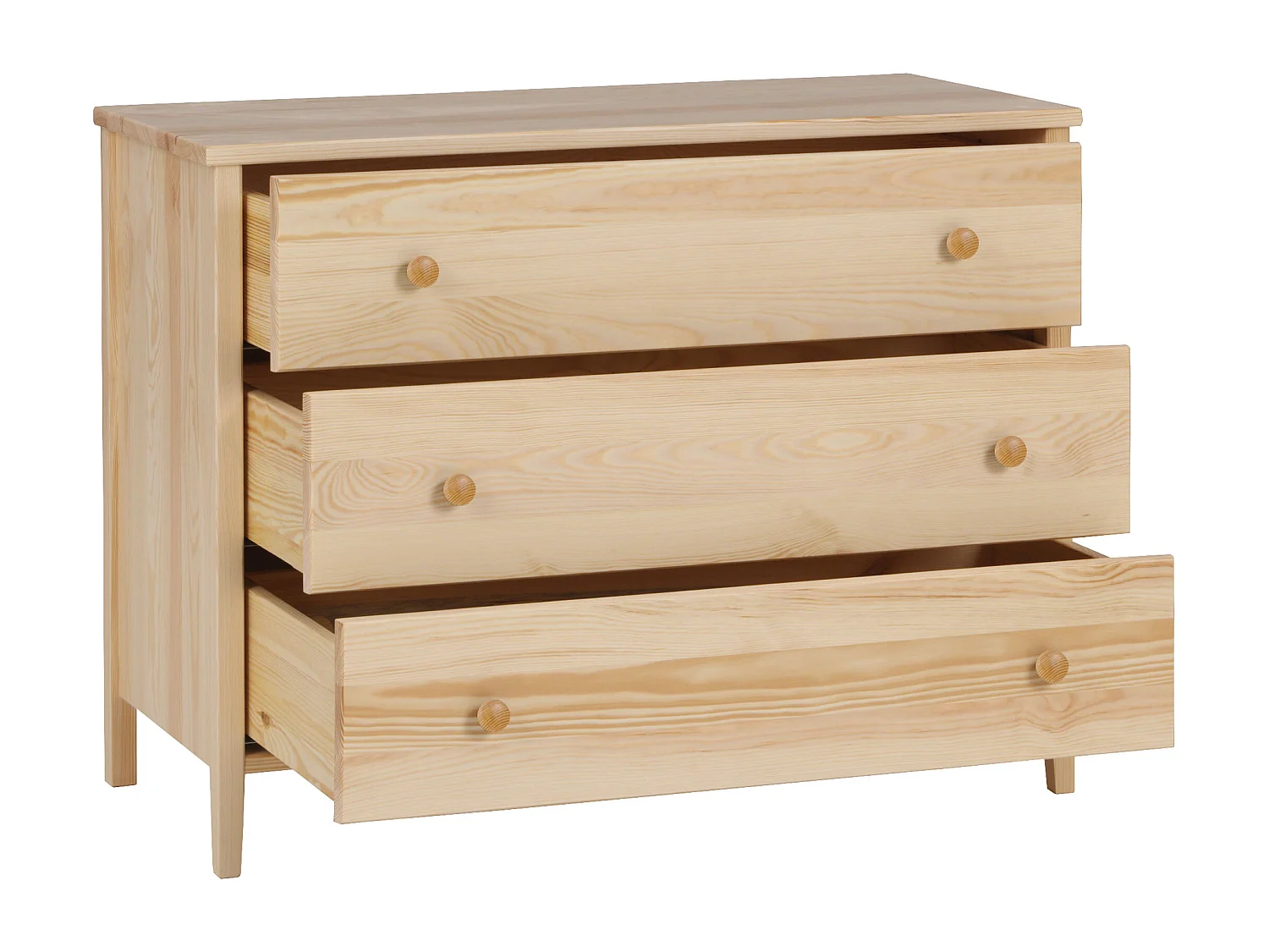 Commode en bois 74 x 98 cm Colorado I, 3 tiroirs, pin